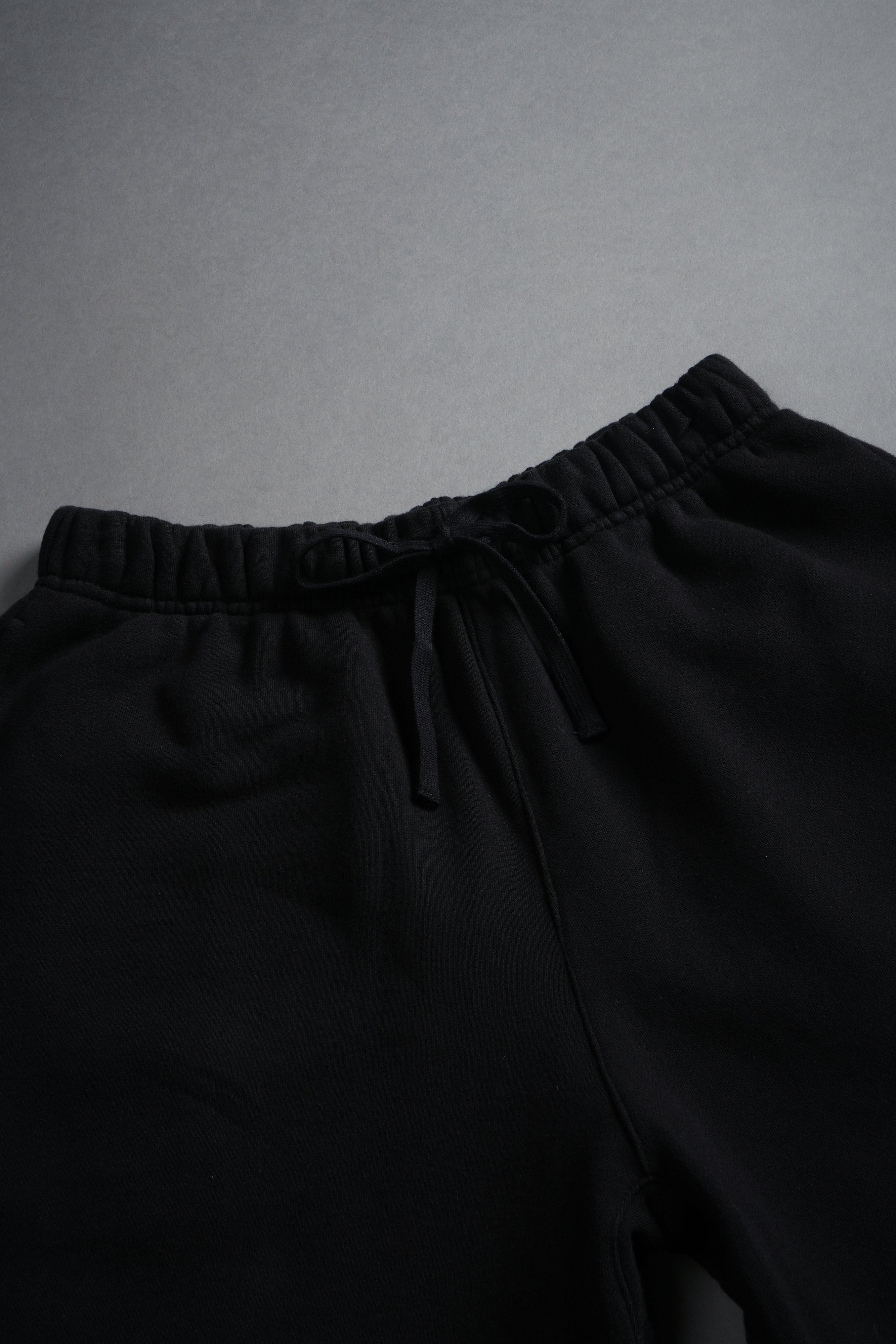 Dual Oversized Post Lounge Sweat Shorts in Black