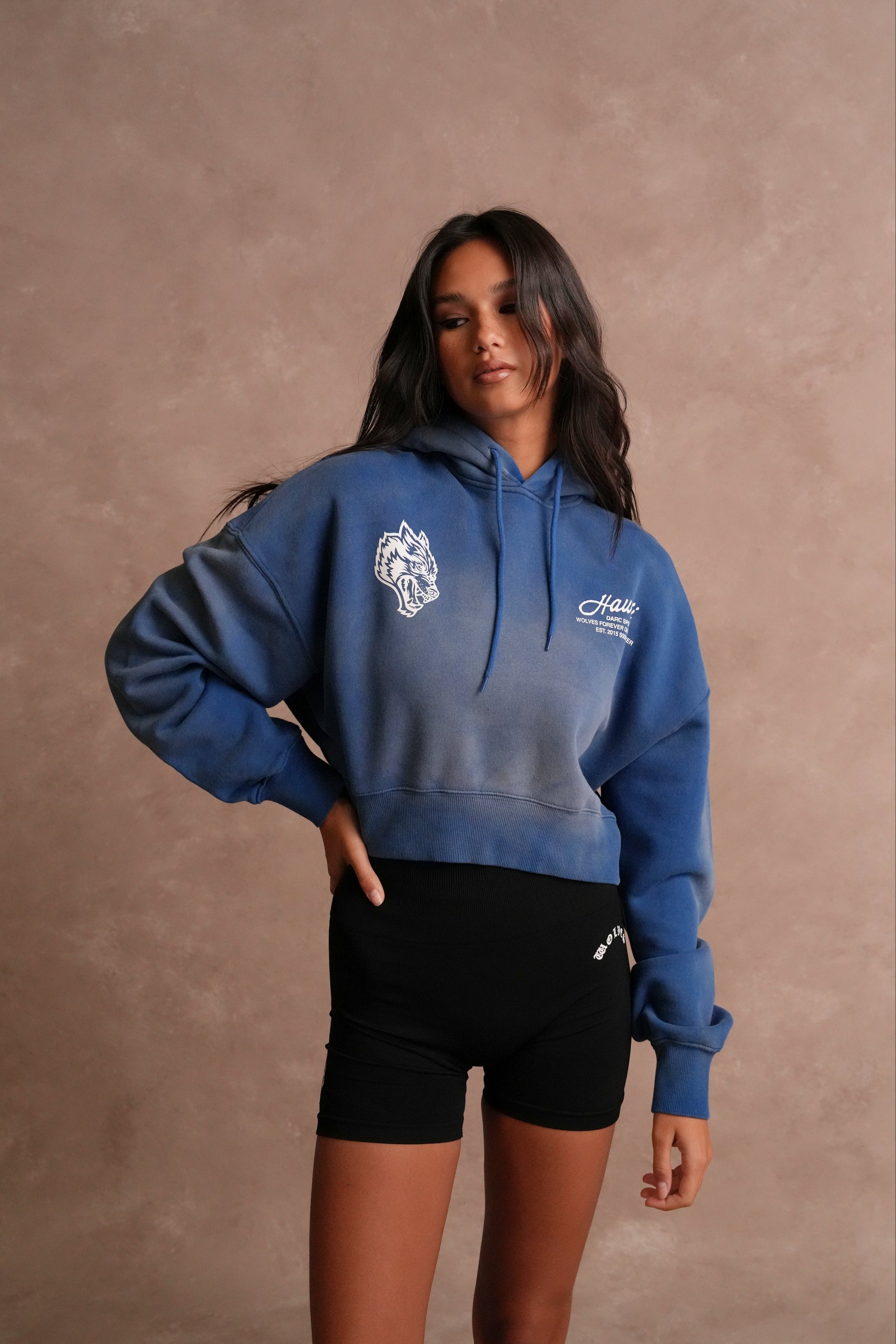 Wolves Hawaii "Ava" Hoodie in Darc Cobalt Sun Fade