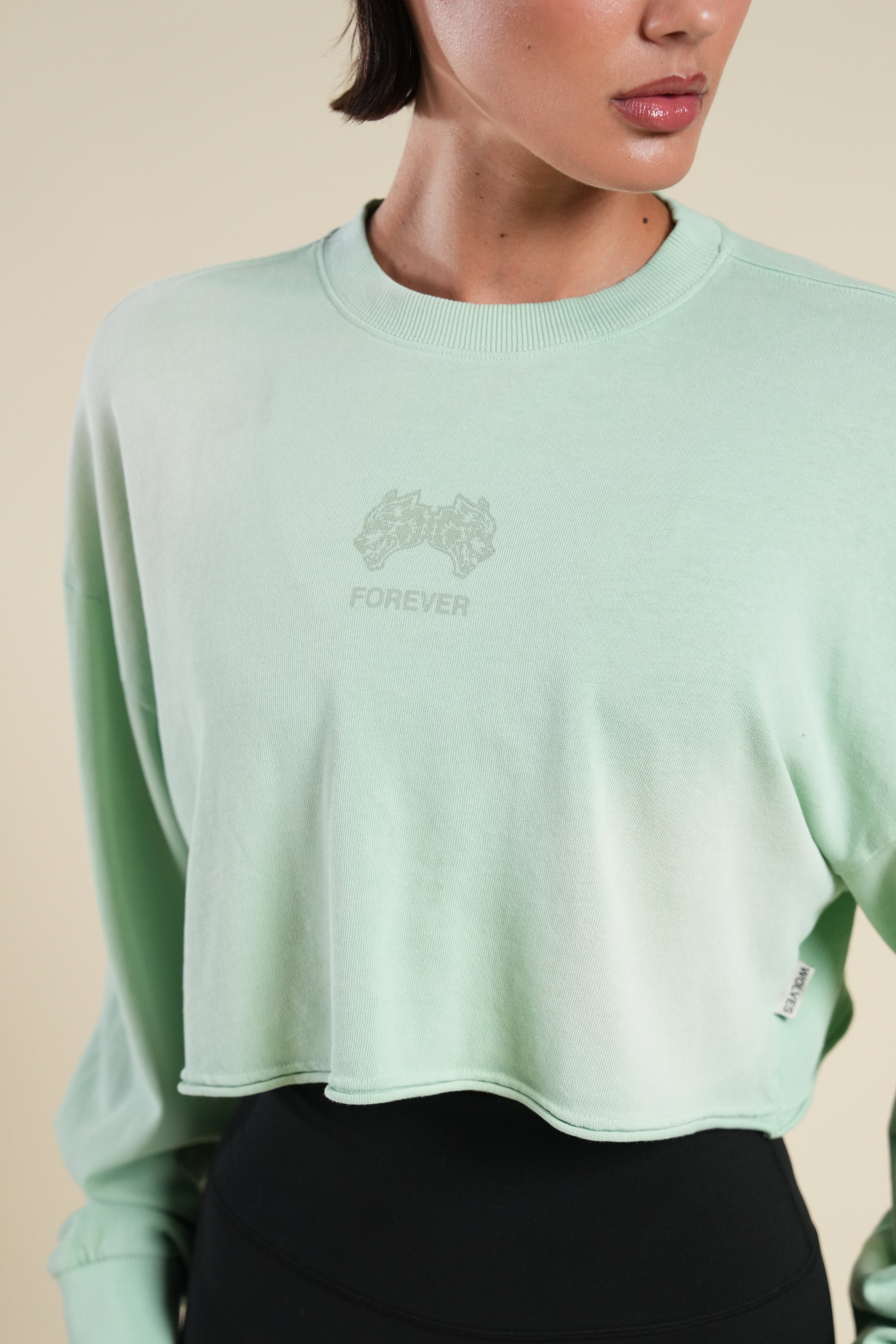 Forever IYKYK "Premium" Oversized Cropped LS Tee