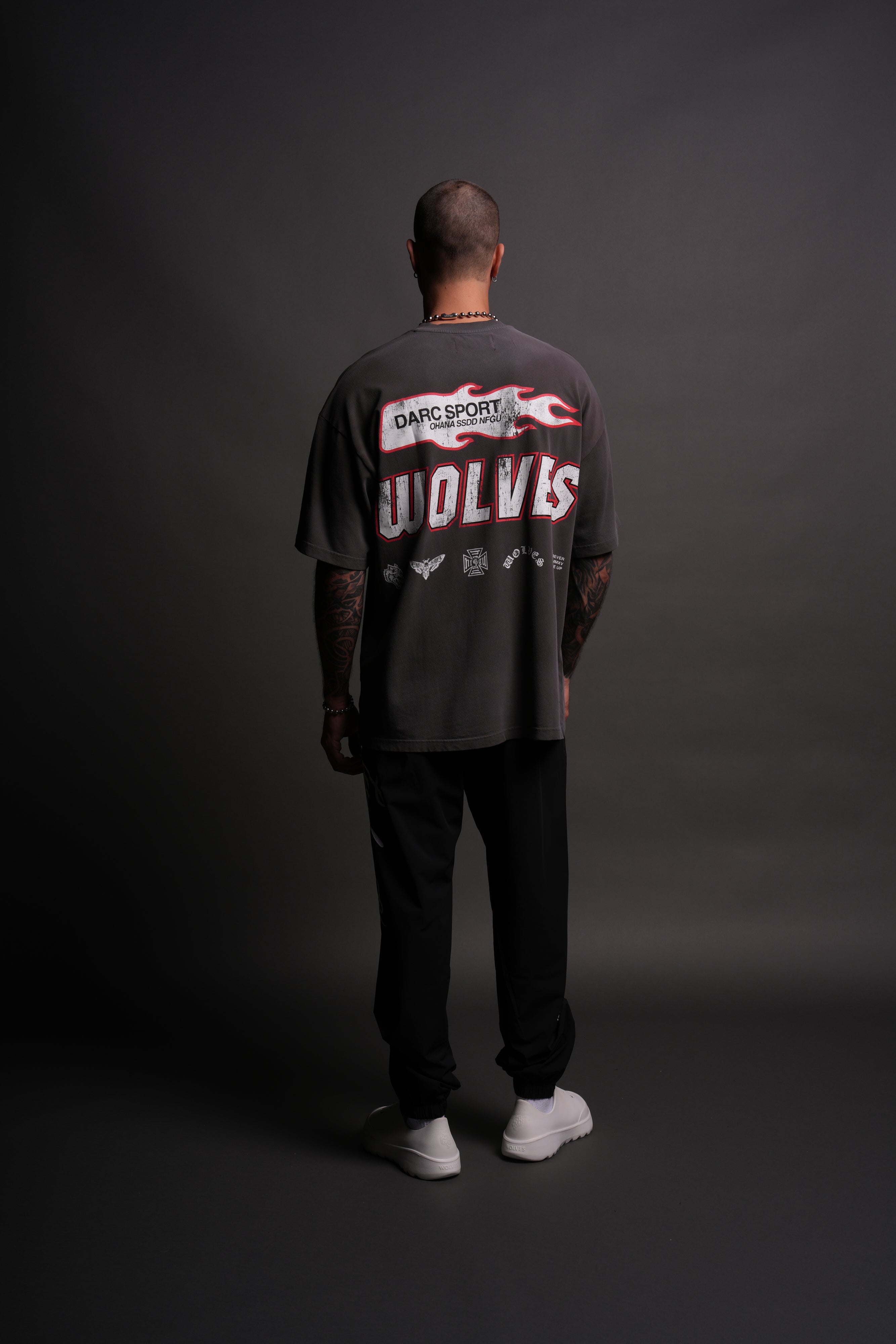 Full Send "Premium" Oversized Tee in Wolf Gray Drift Wash