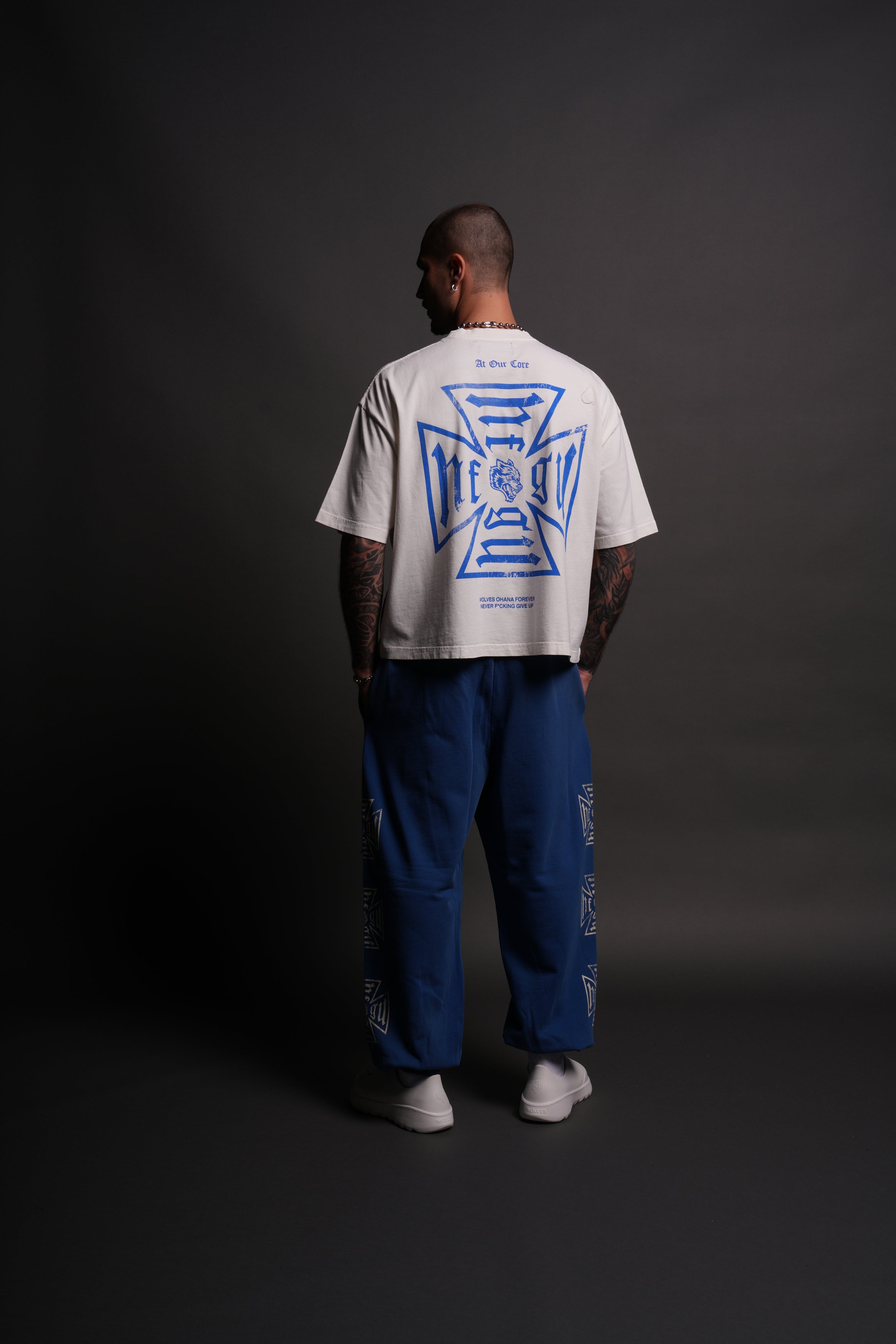 Loyal to the Core Grunge Box Cut Tee in Cream