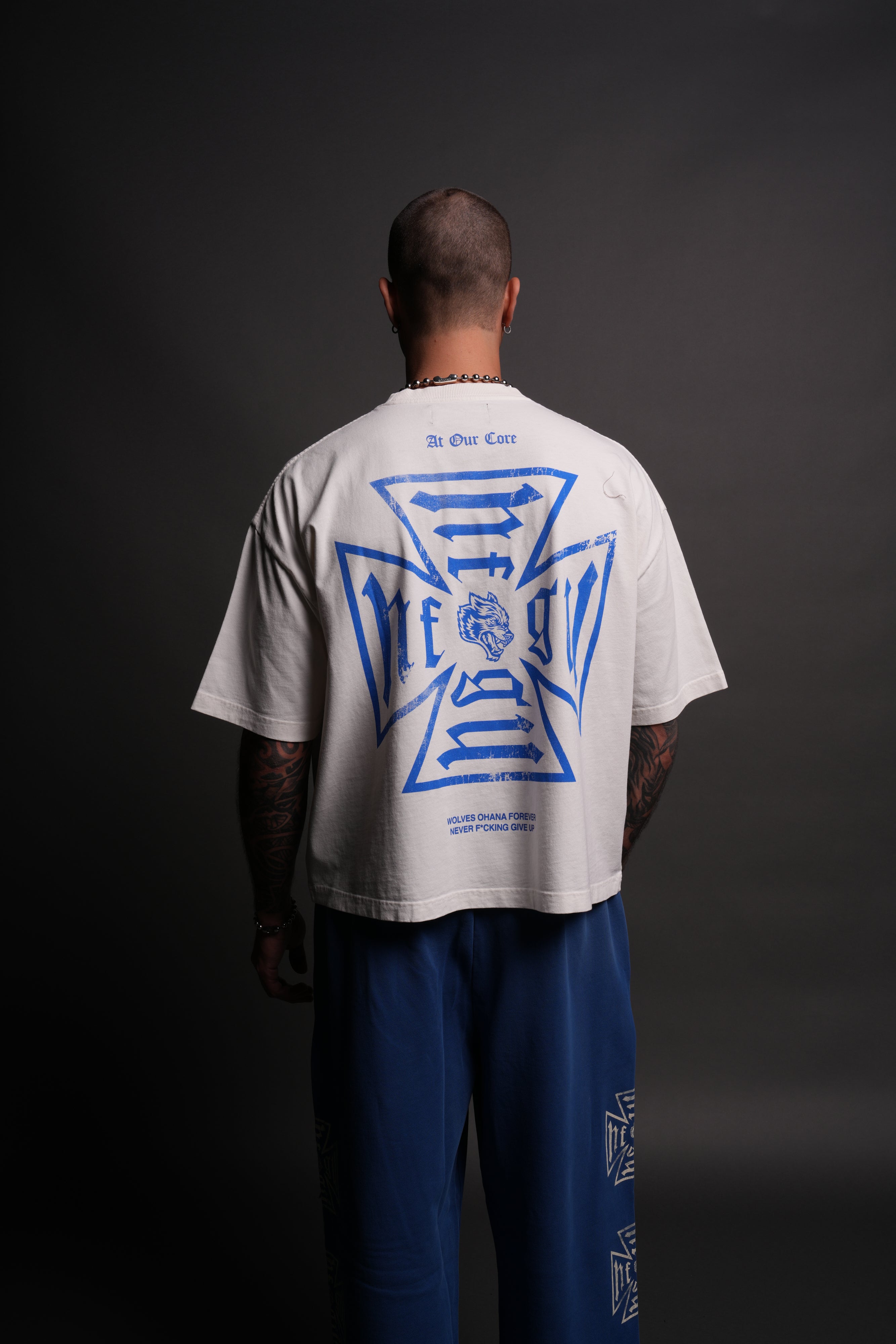 Loyal to the Core Grunge Box Cut Tee in Cream