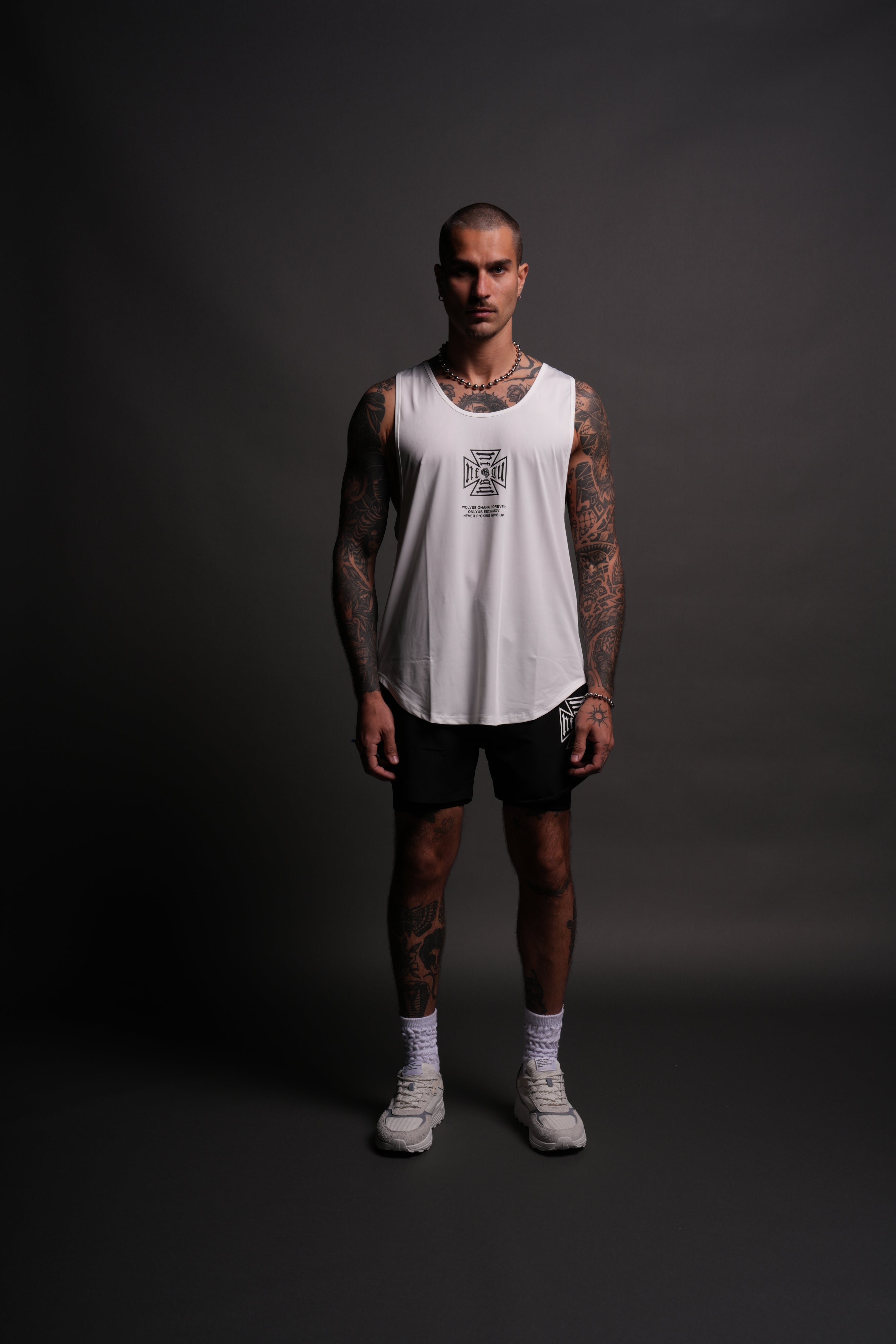 Core "Dry Wolf" (Drop) Tank in Cream