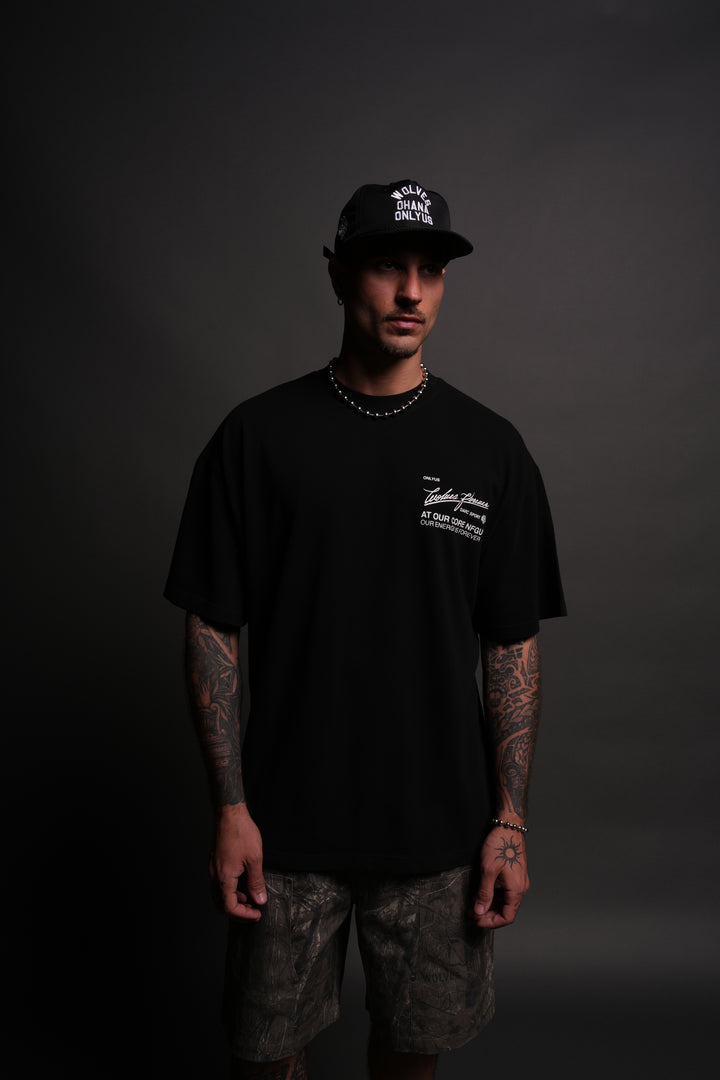 At Our Core "Premium" Oversized Tee in Black