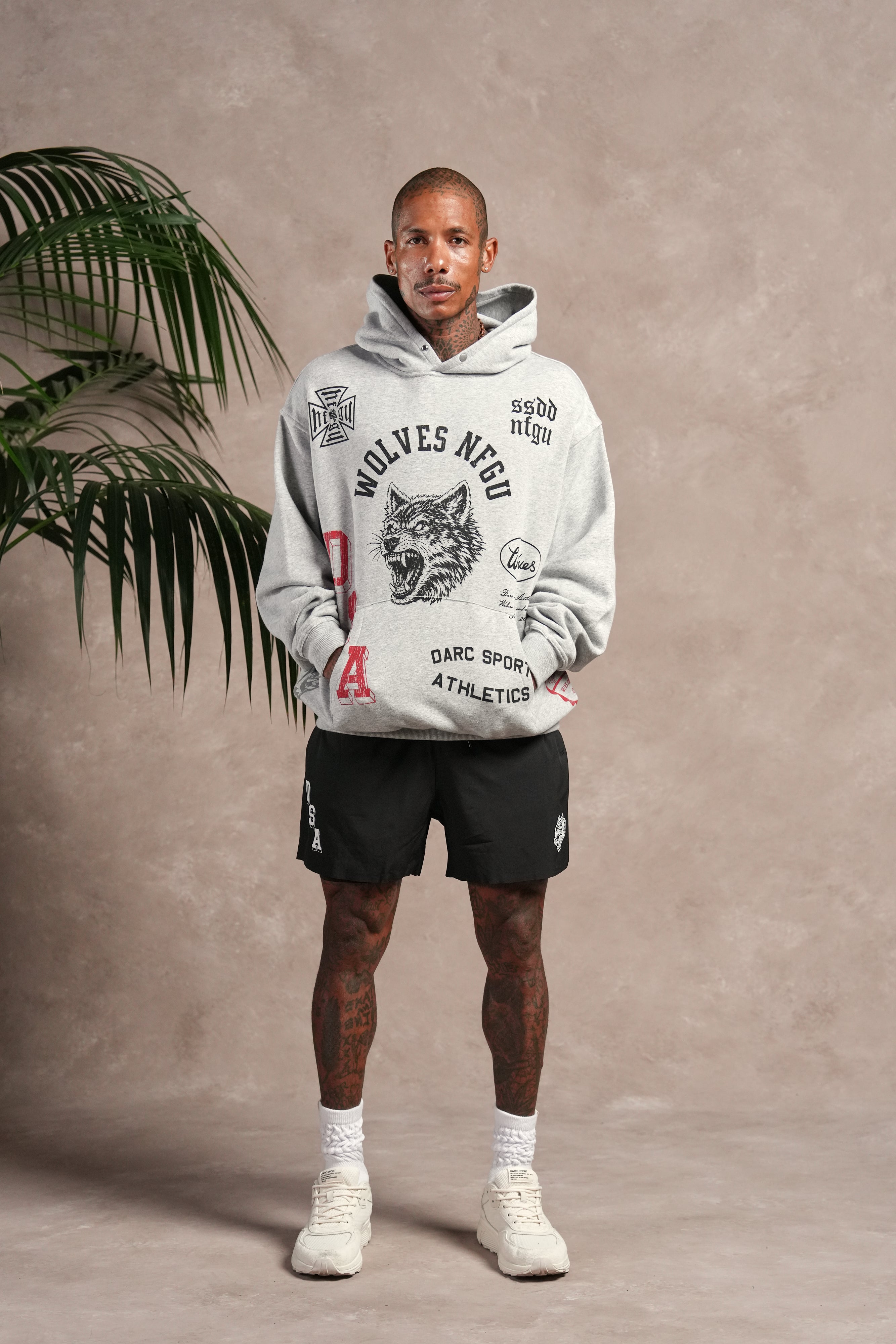 Wolves Athletics Pierce Hoodie in Light Athletic Gray