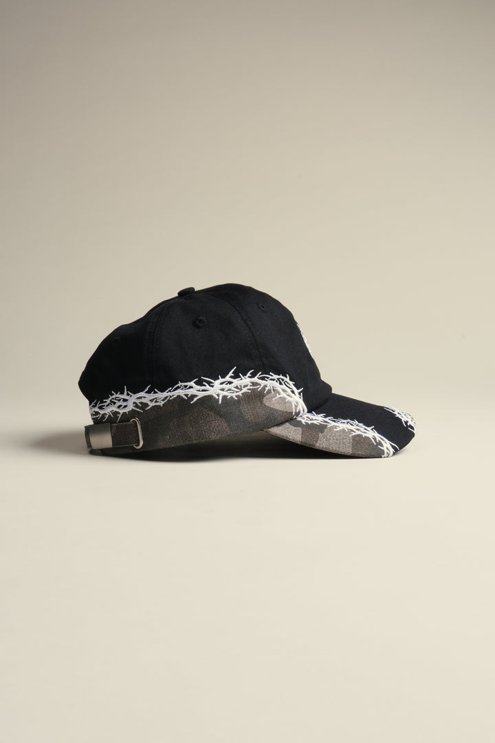 Ohana Thorns Dad Hat V2 in Black/Ohana Woodland Camo