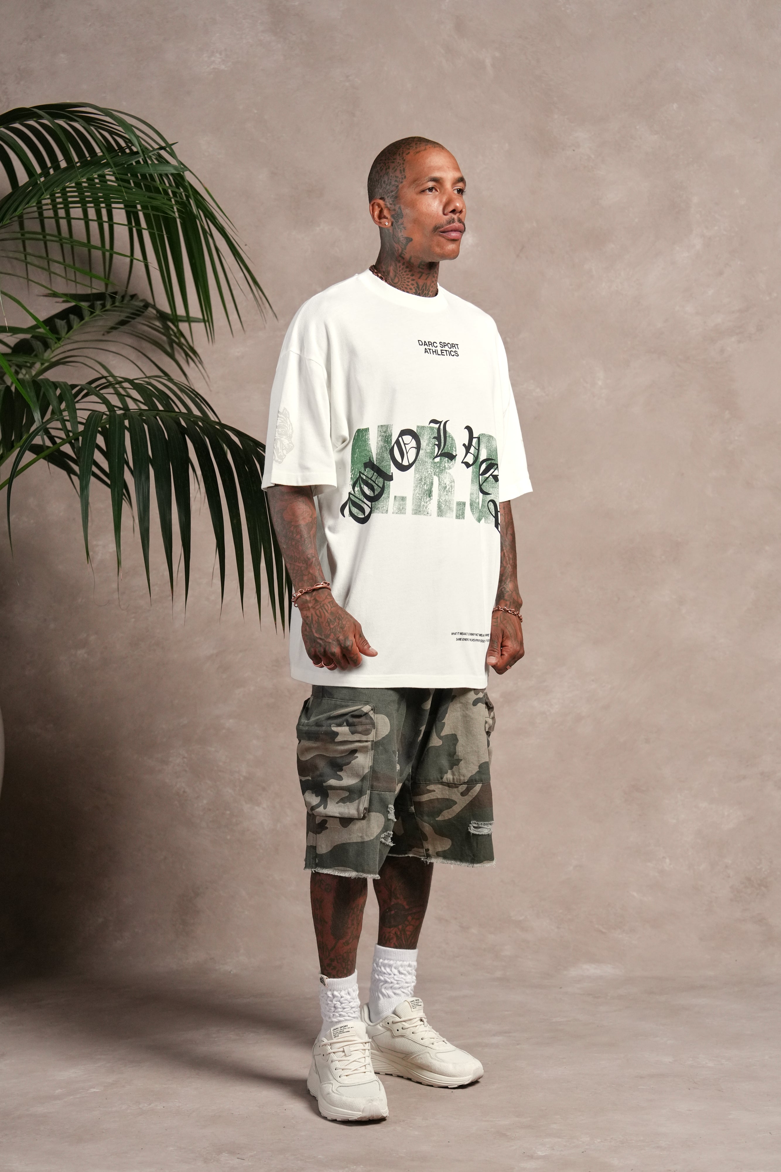 N.R.G. Premium Oversized Tee in Cream