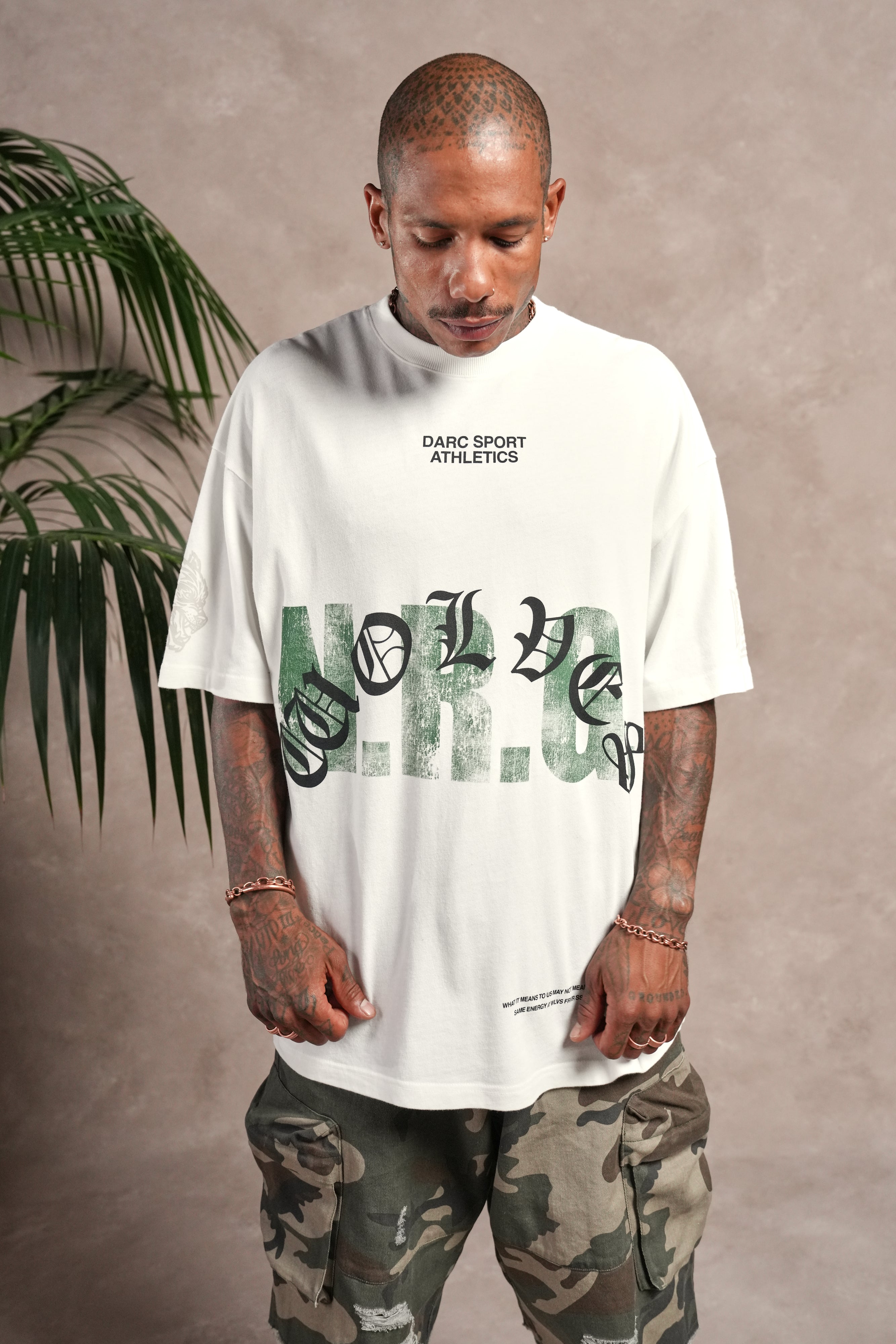 N.R.G. Premium Oversized Tee in Cream