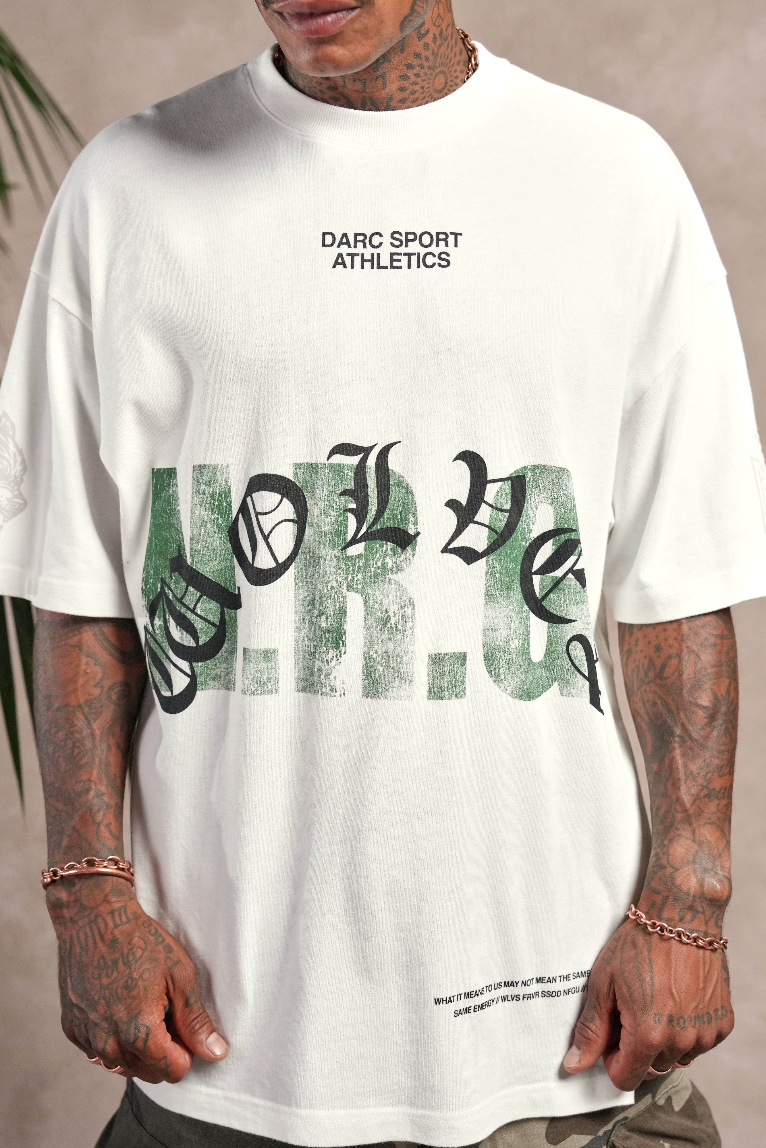 N.R.G. Premium Oversized Tee in Cream