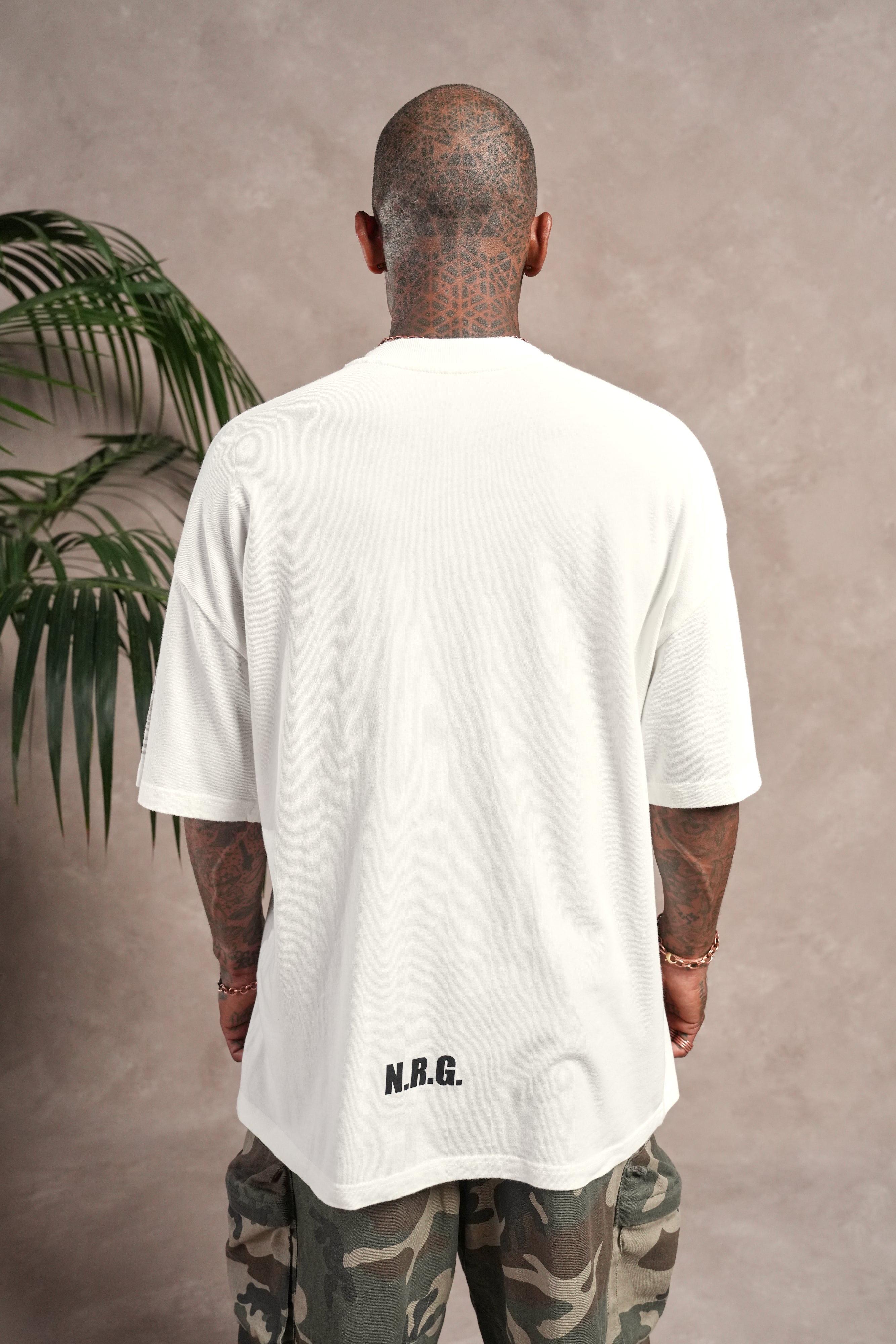 N.R.G. Premium Oversized Tee in Cream