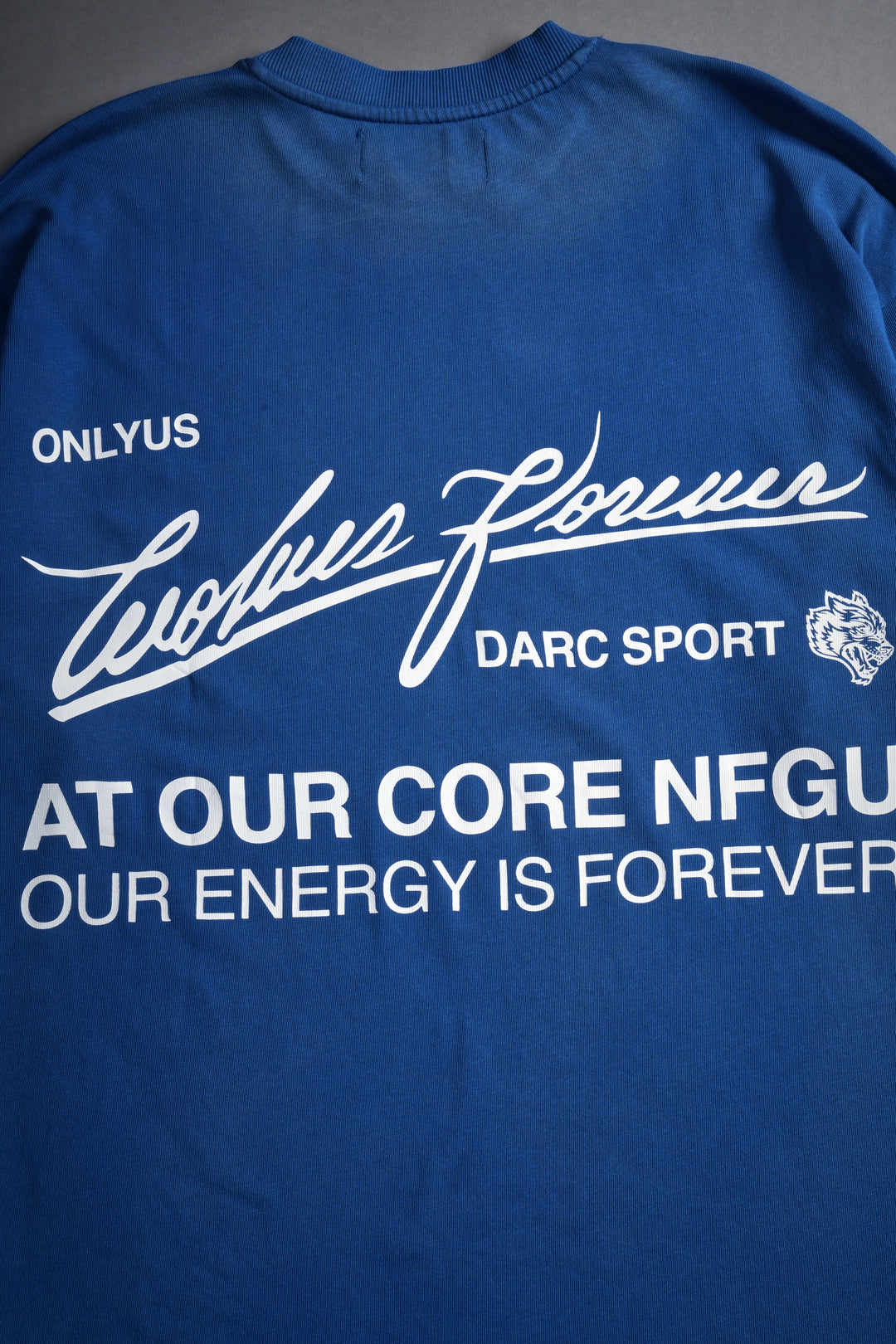 At Our Core "Premium" Oversized Tee in Darc Cobalt Drift Wash