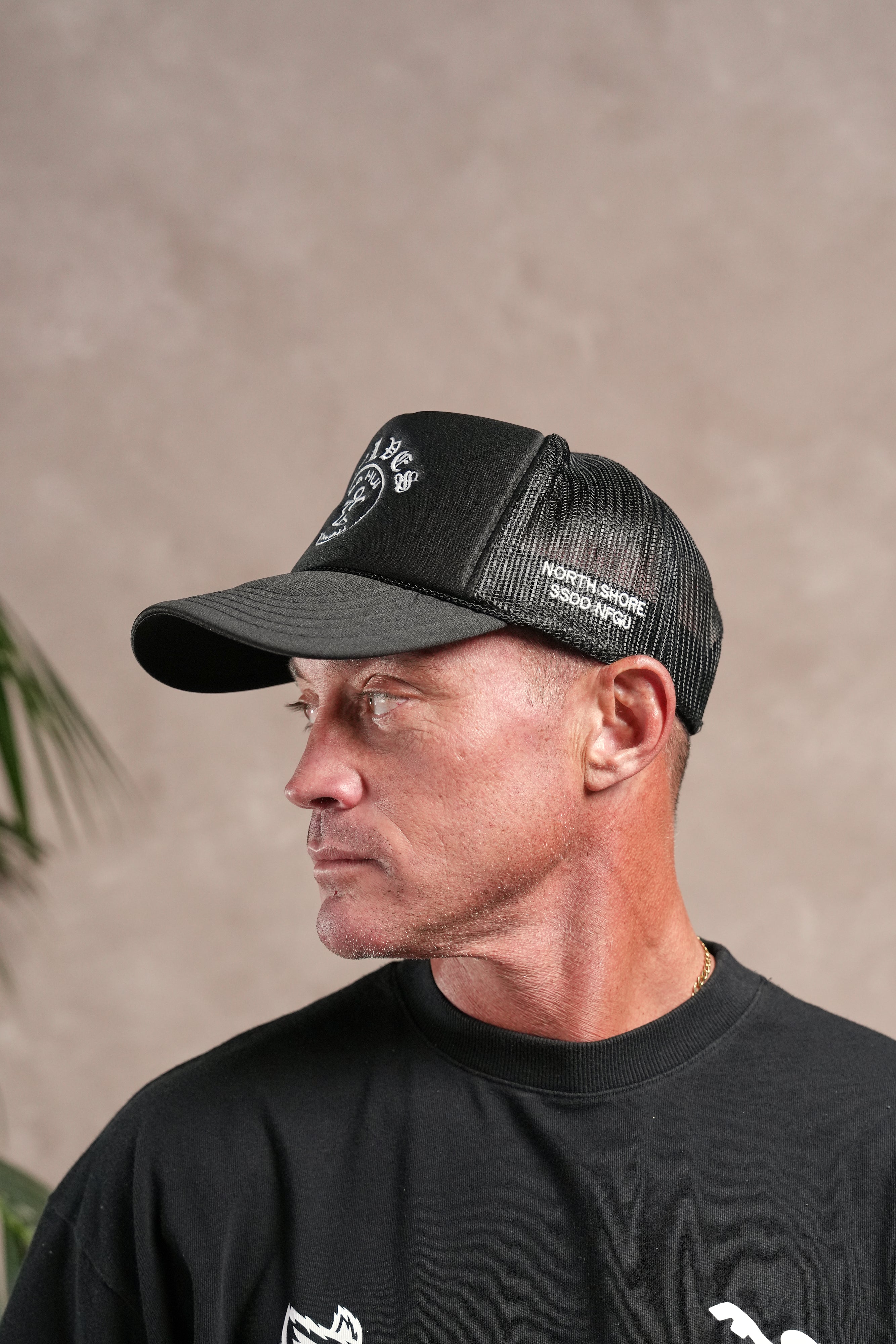 Darc Sport X Da Hui Trucker Hat in Black