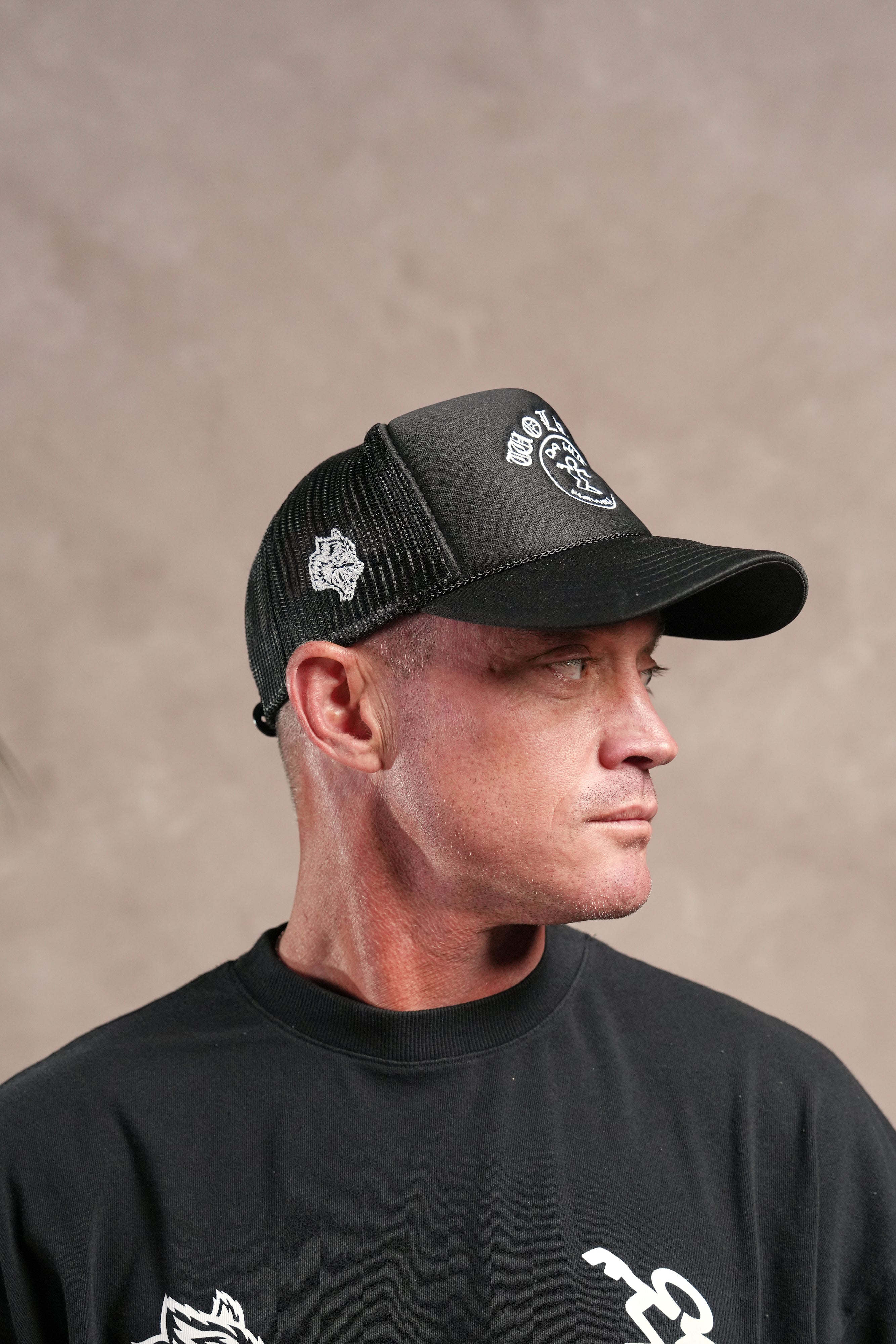 Darc Sport X Da Hui Trucker Hat in Black