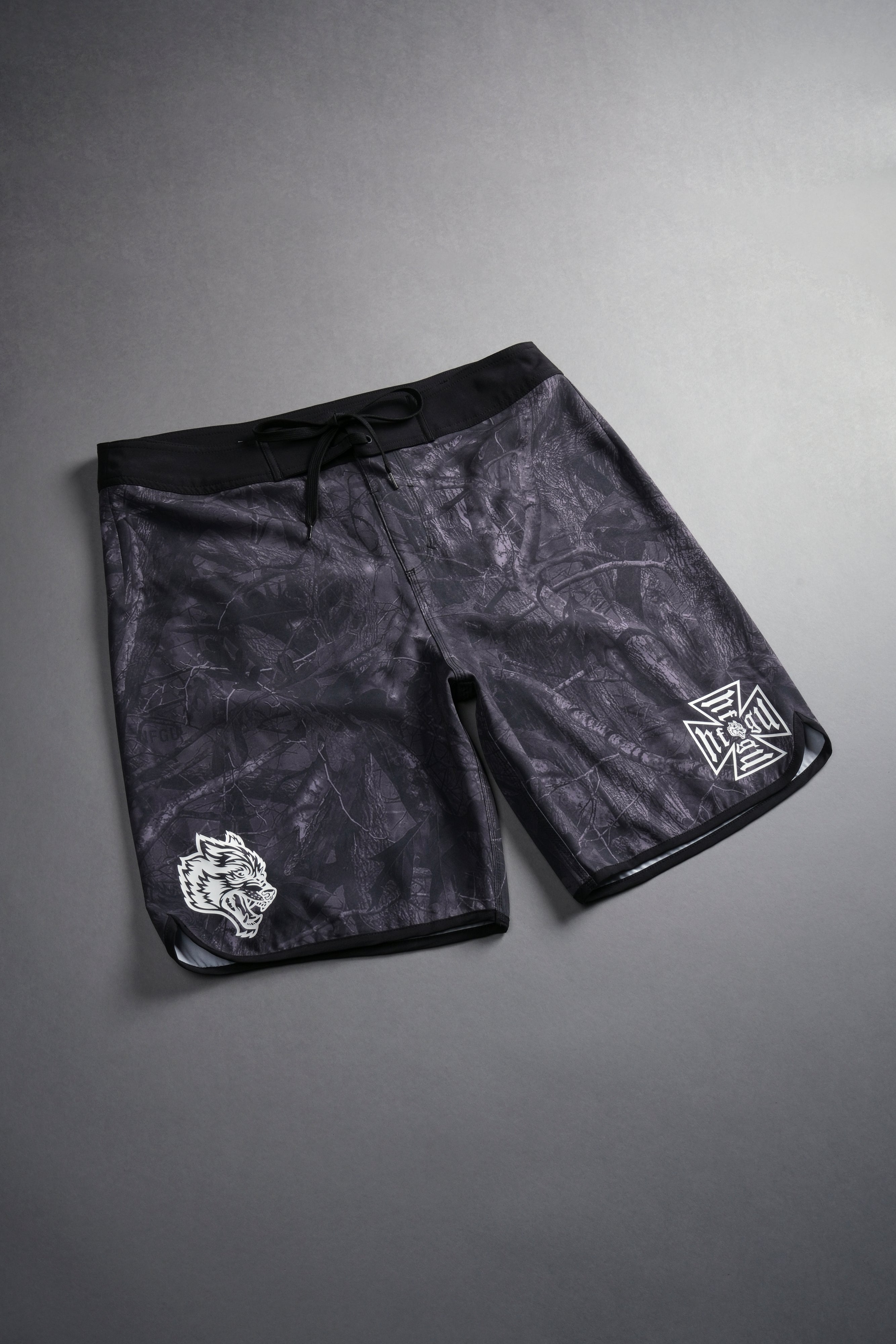 Core Brucey's Board Shorts in Darc Driftwood Forest Camo