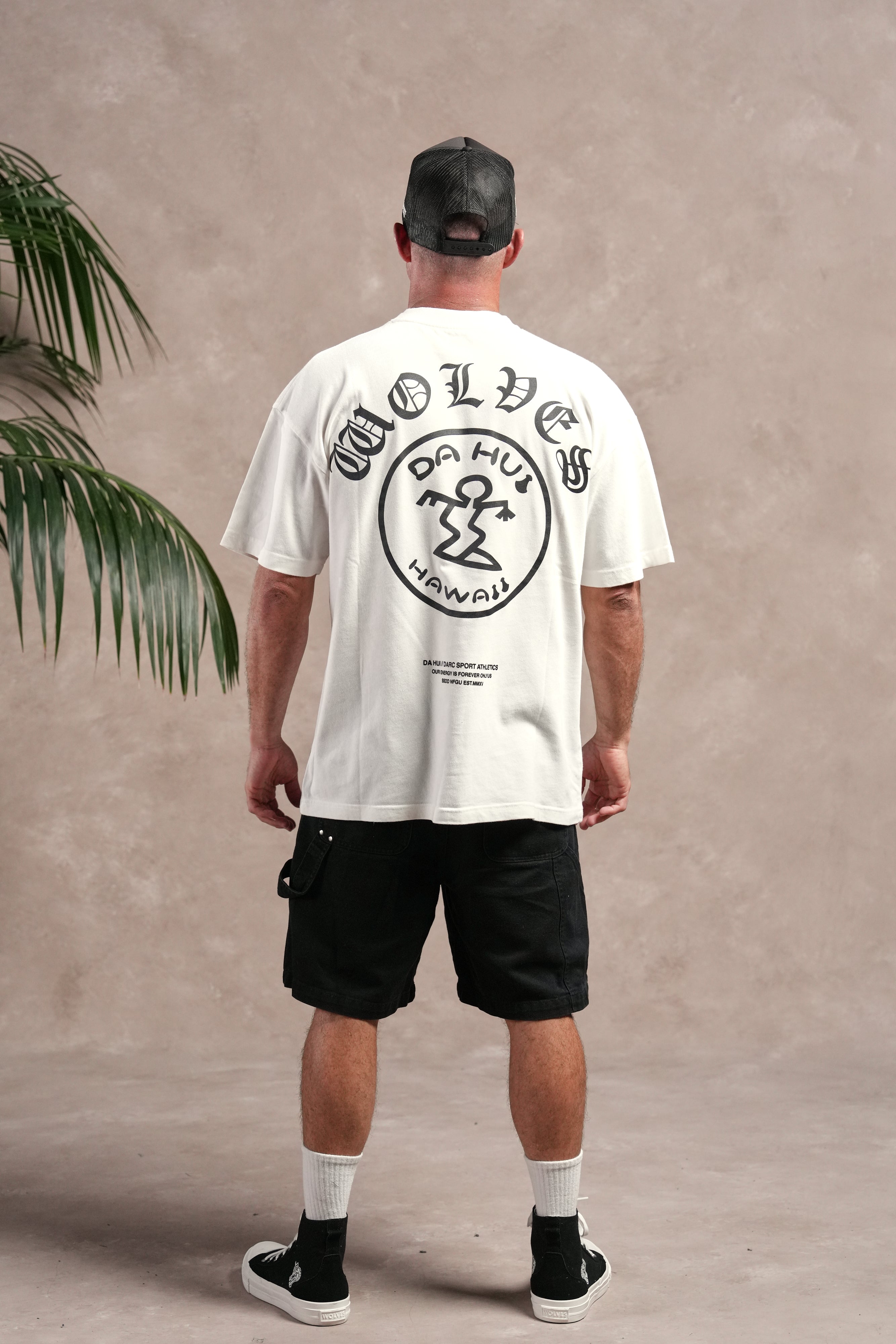Darc Sport X Da Hui Premium Oversized Tee in Cream