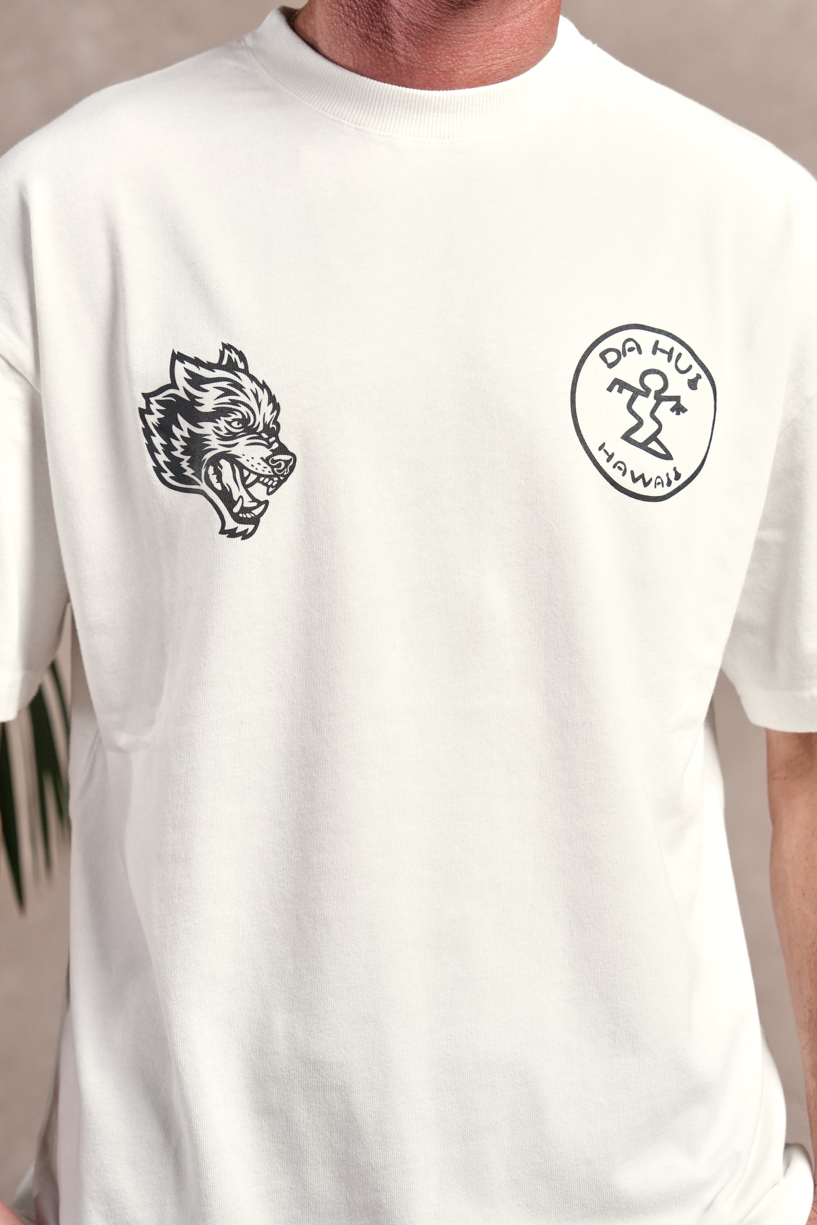 Darc Sport X Da Hui Premium Oversized Tee in Cream