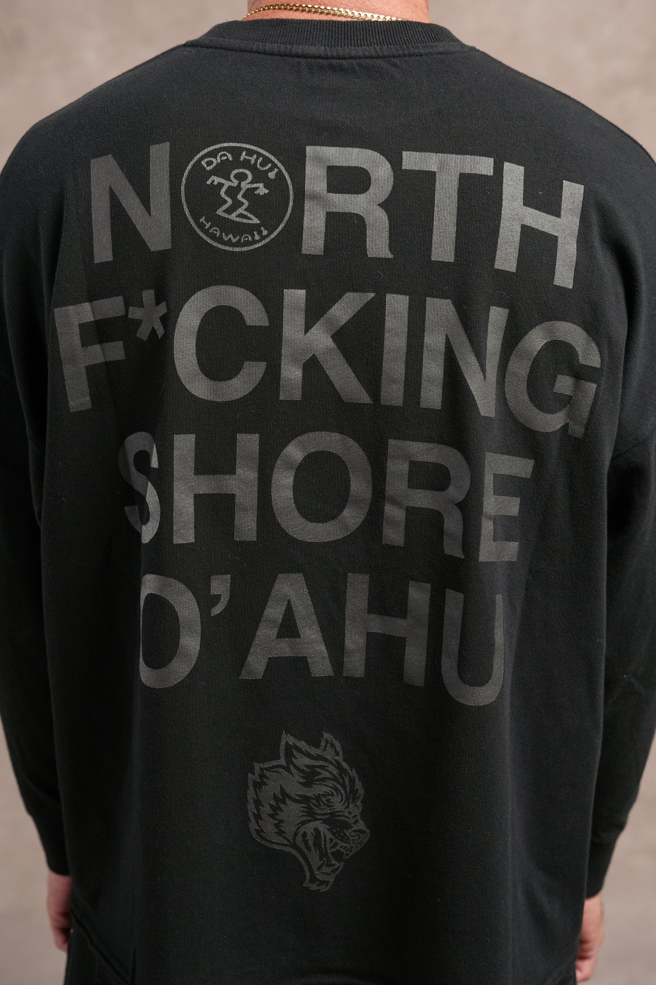 North F*Ckin Shore Premium Box Cut Ls Tee in Black
