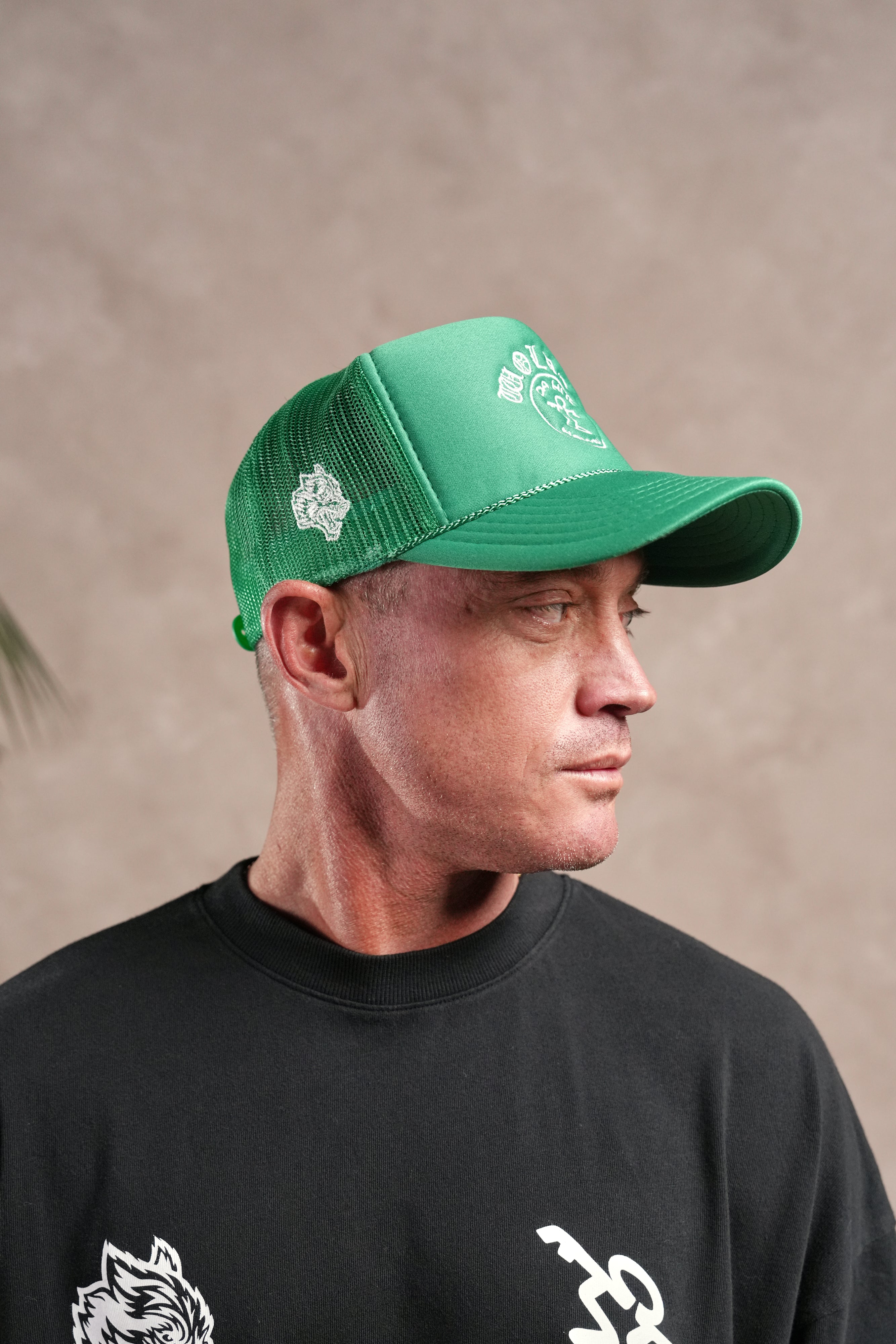 Darc Sport X Da Hui Trucker Hat in Green