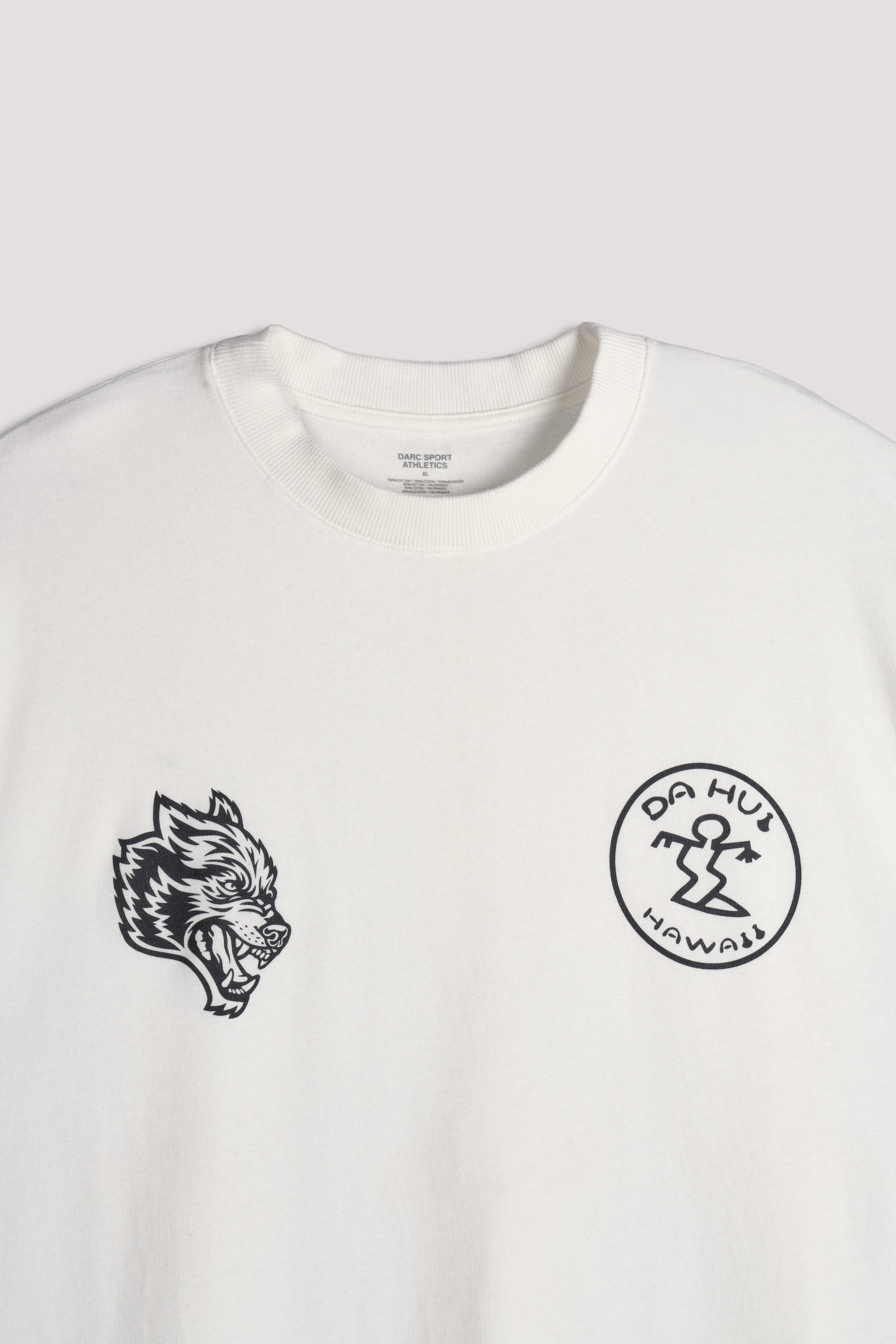 Darc Sport X Da Hui Premium Oversized Tee in Cream