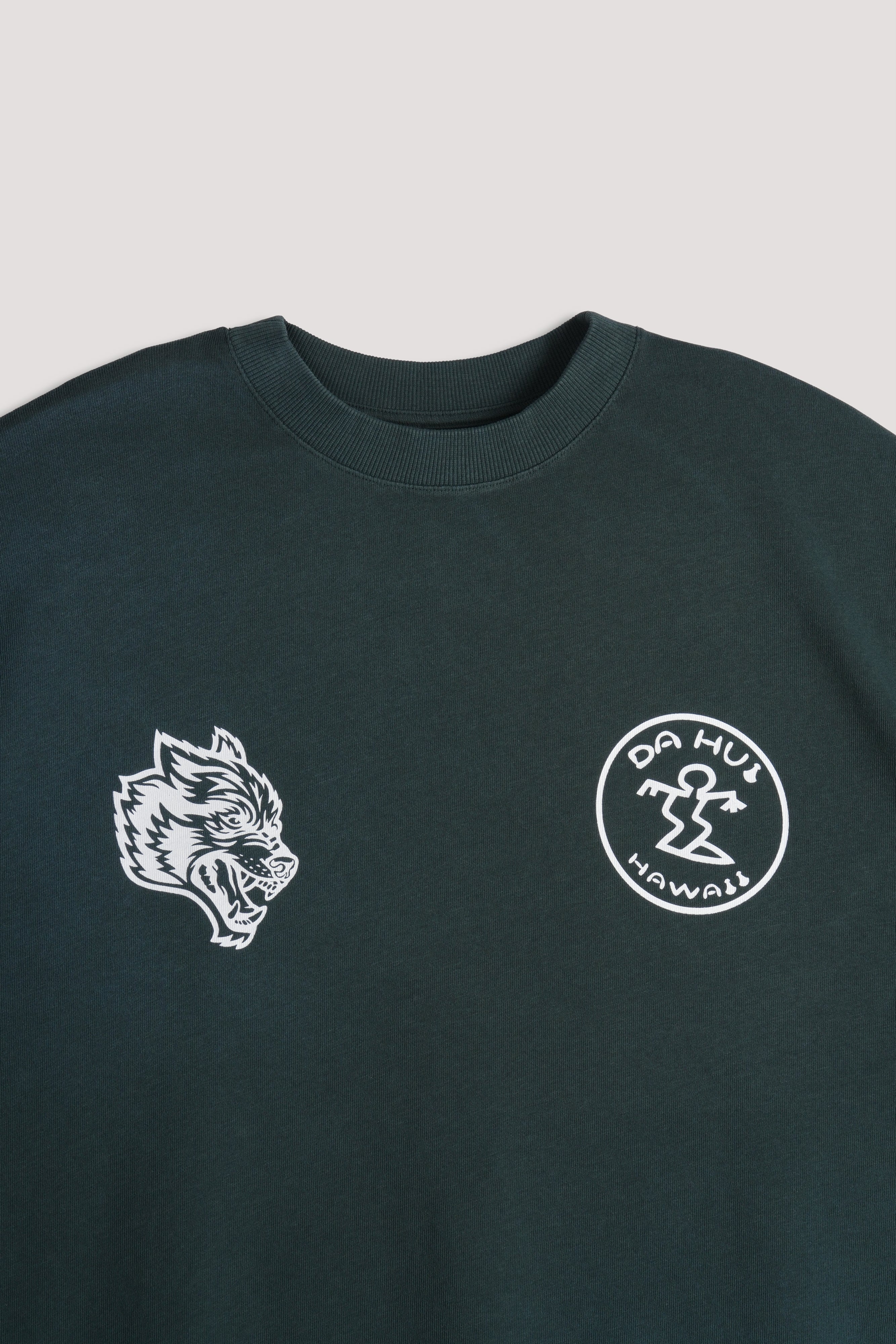 Darc Sport X Da Hui Premium Oversized Tee in Forest Pine Sun Fade