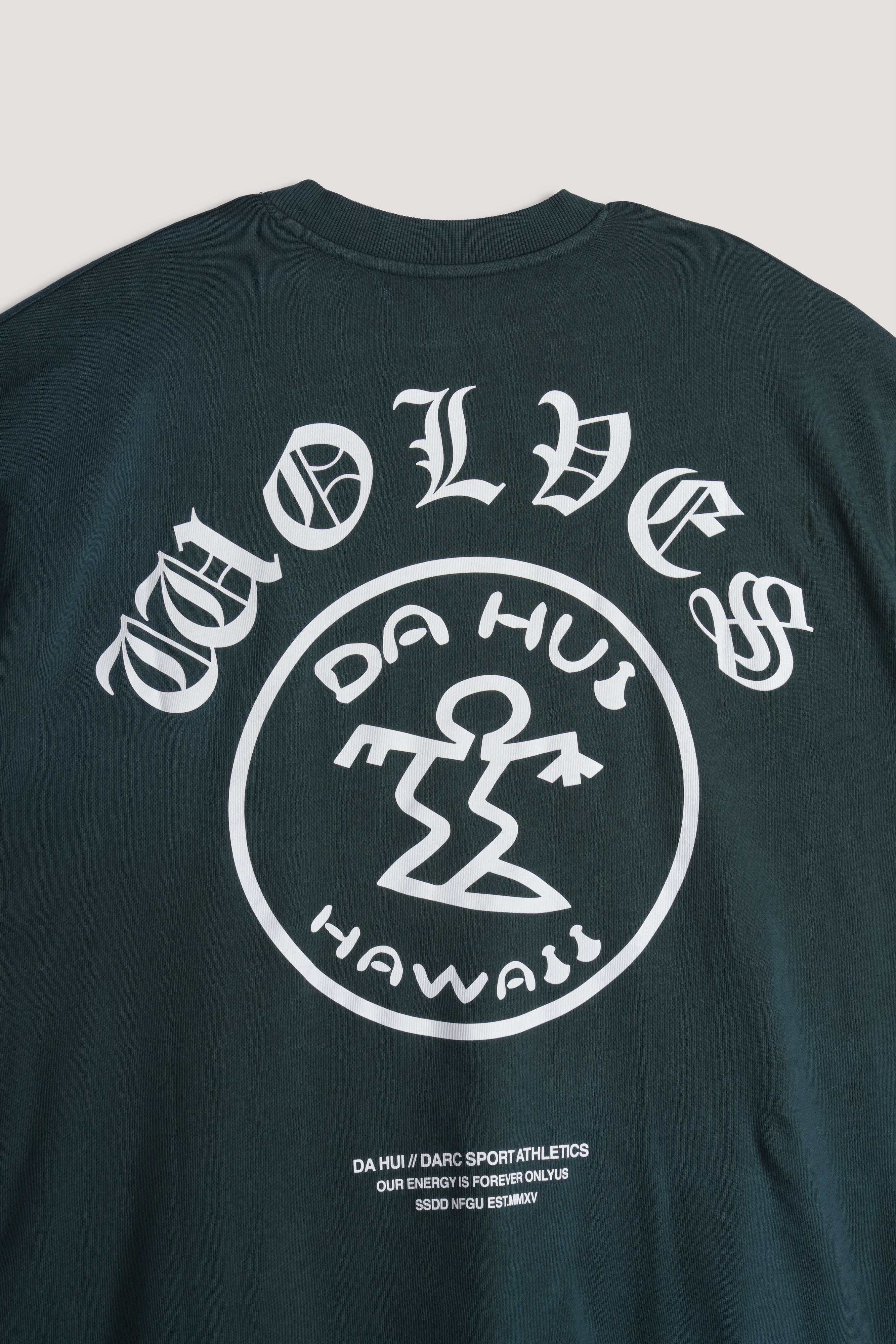 Darc Sport X Da Hui Premium Oversized Tee in Forest Pine Sun Fade