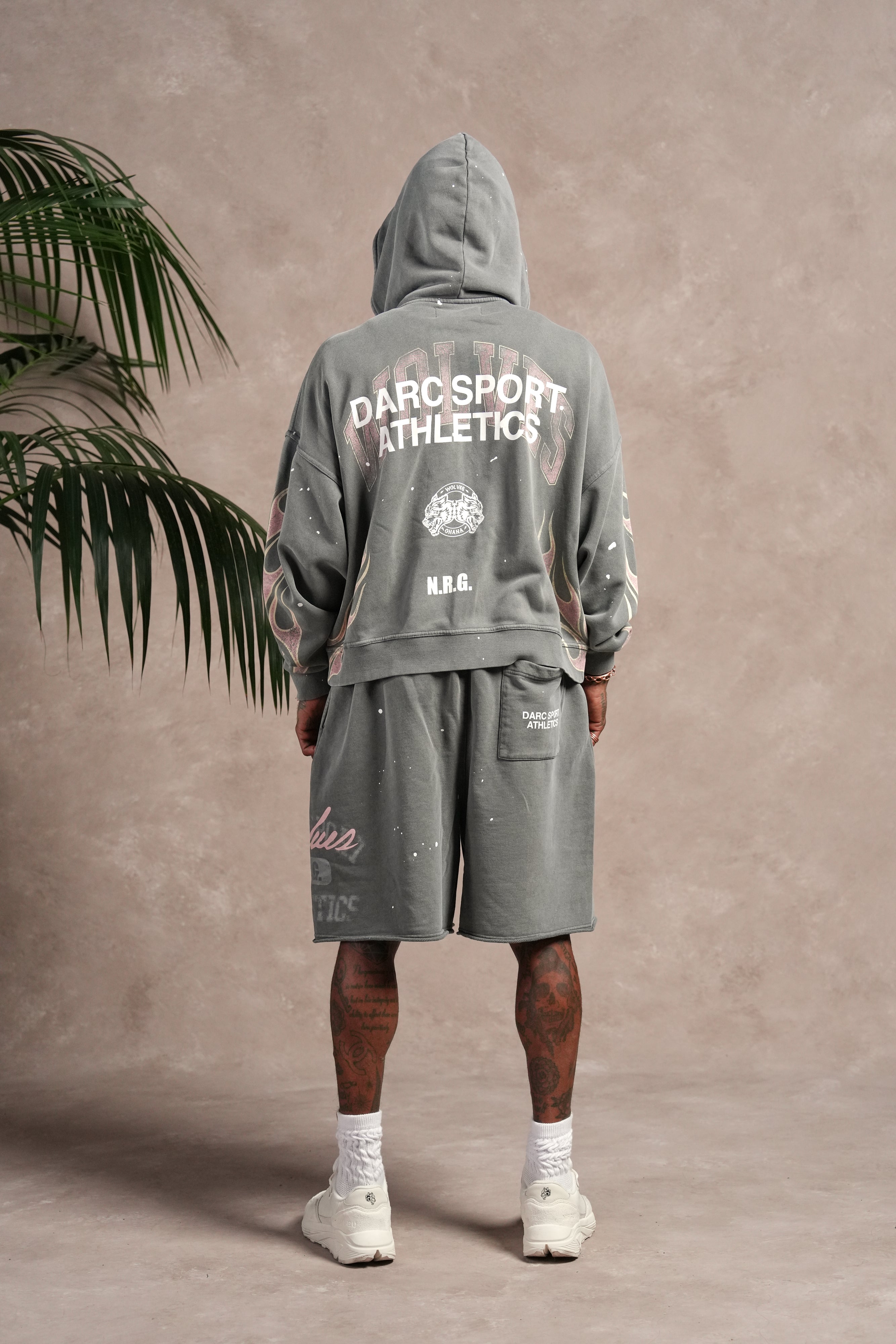 Hot Rod Vex Double Zip Hoodie in Slate Gray
