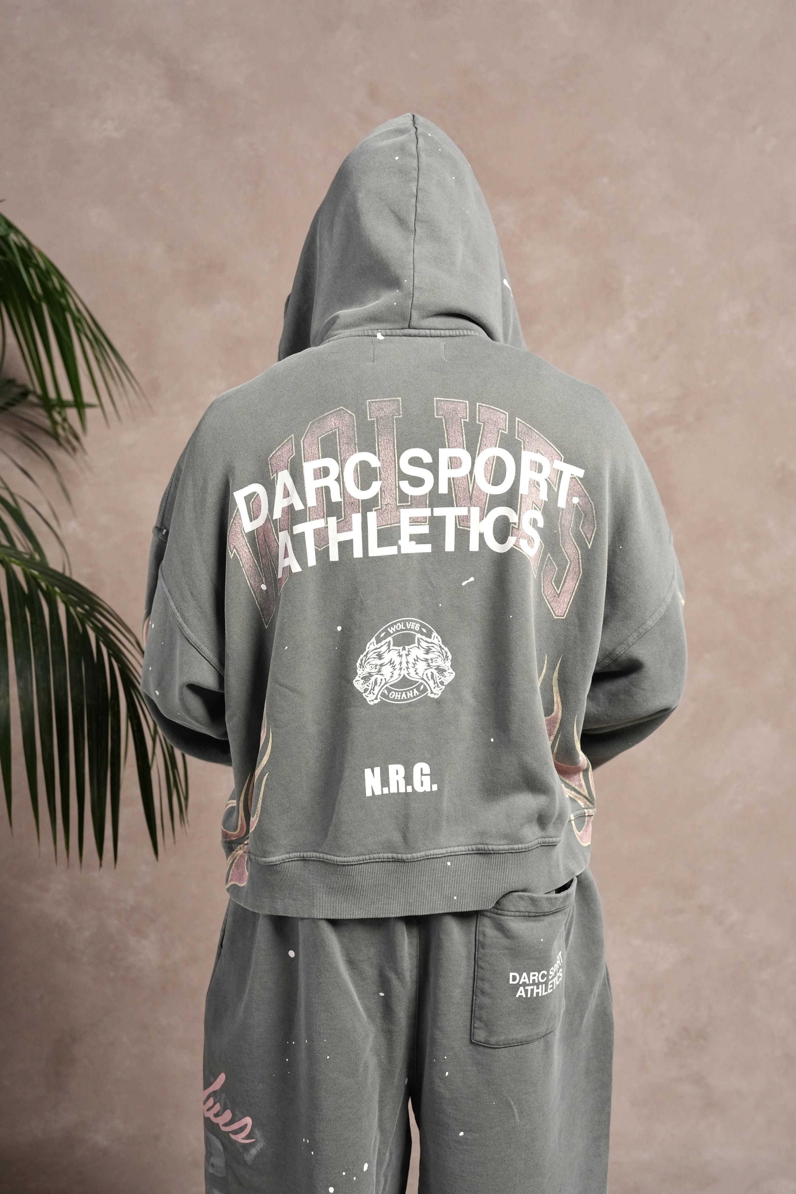 Hot Rod Vex Double Zip Hoodie in Slate Gray