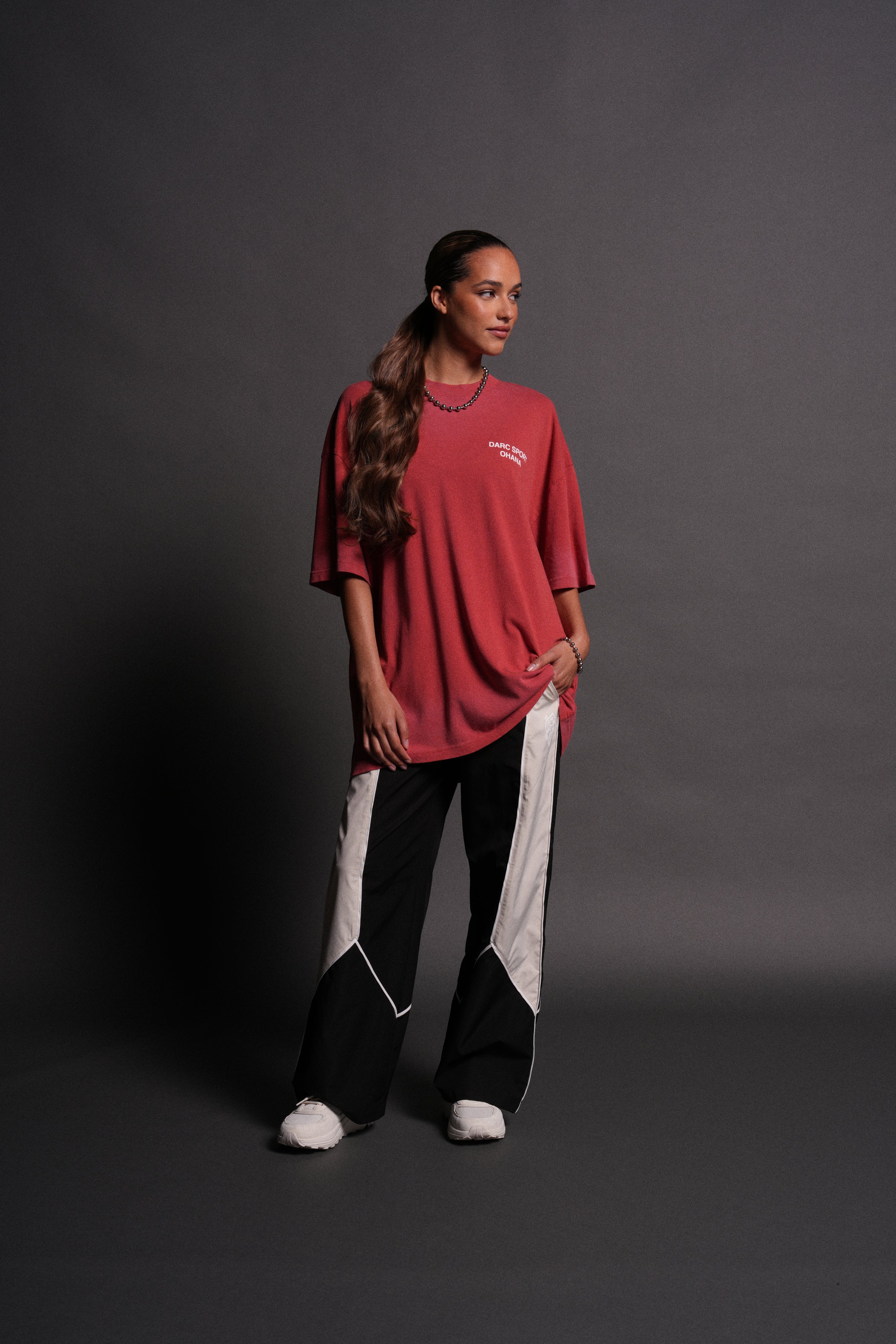 Darc Sport Ohana "Premium" Oversized Tee in Roman Red Drift Wash