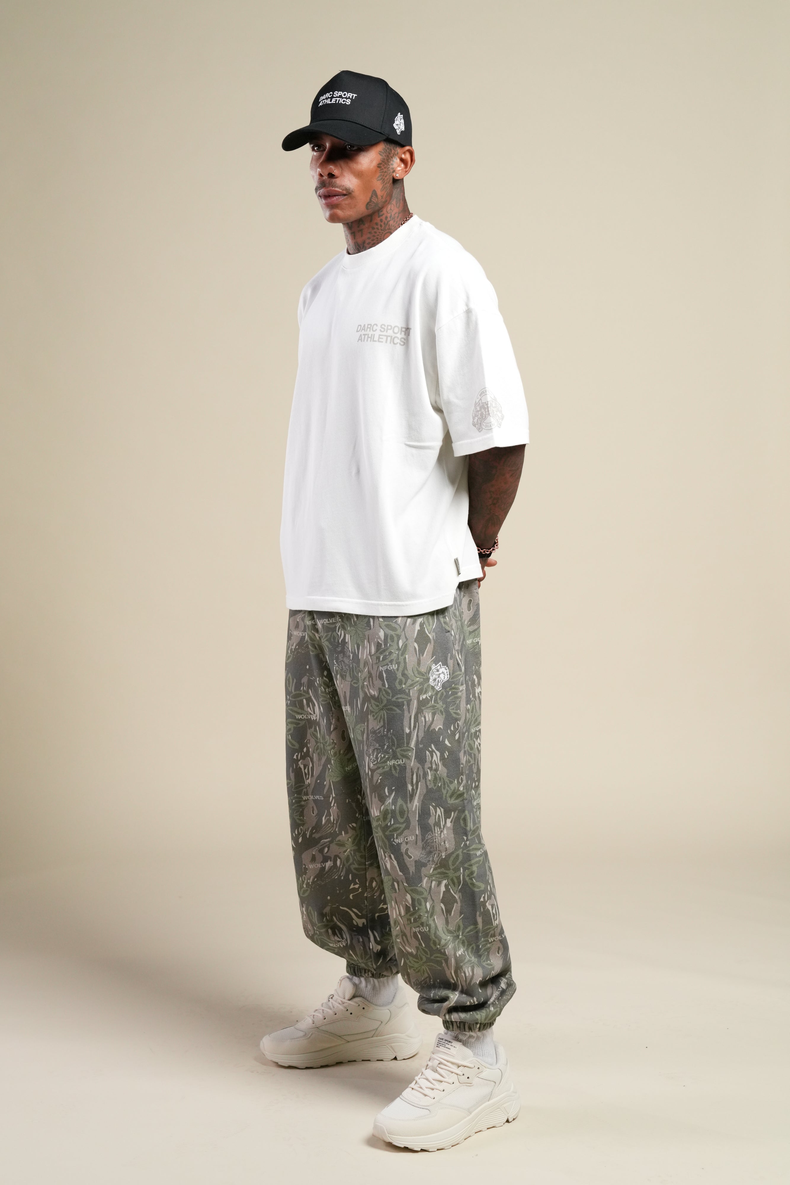 Darc Sport Athletics Premium Box Cut Tee in Cream