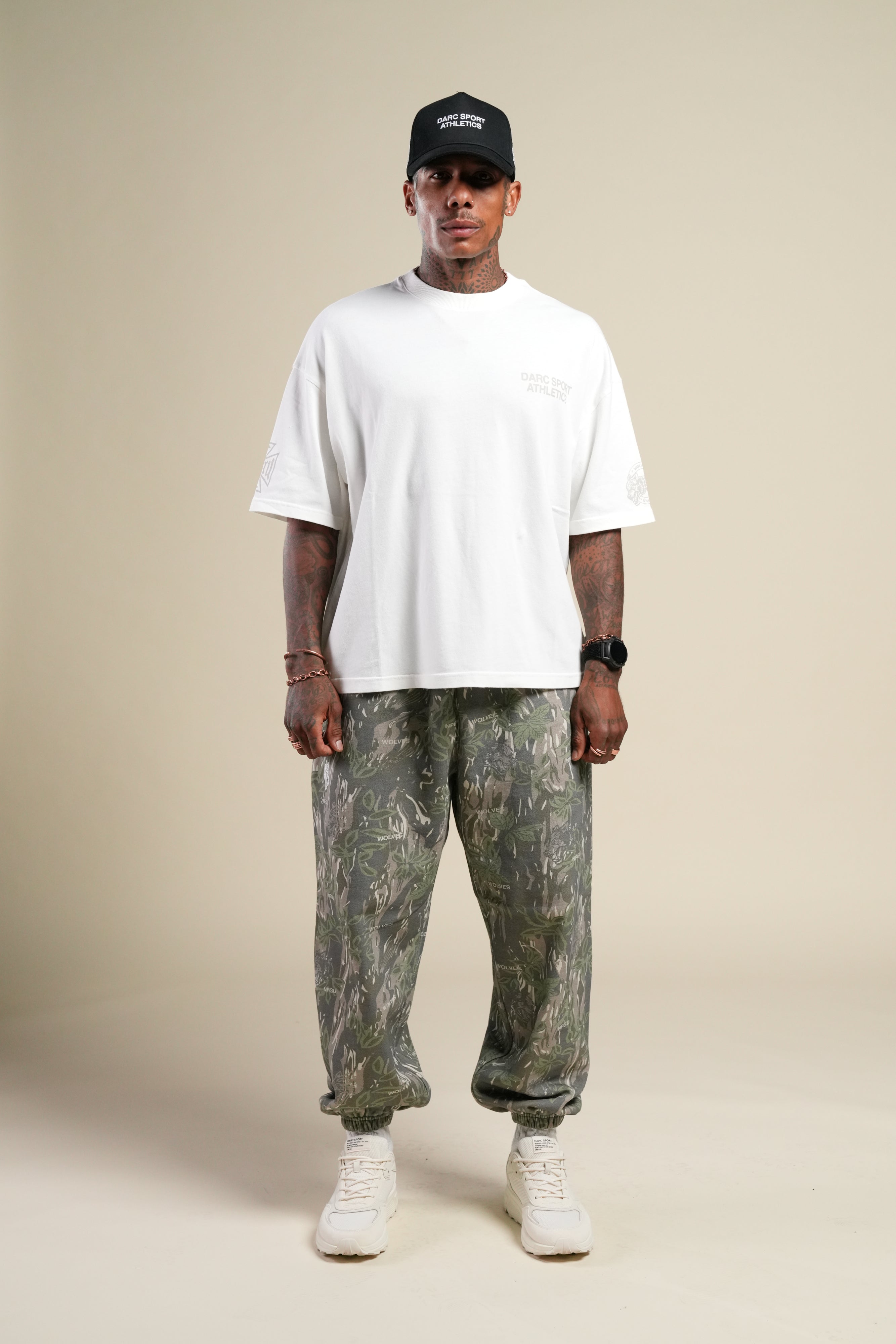Darc Sport Athletics Premium Box Cut Tee in Cream