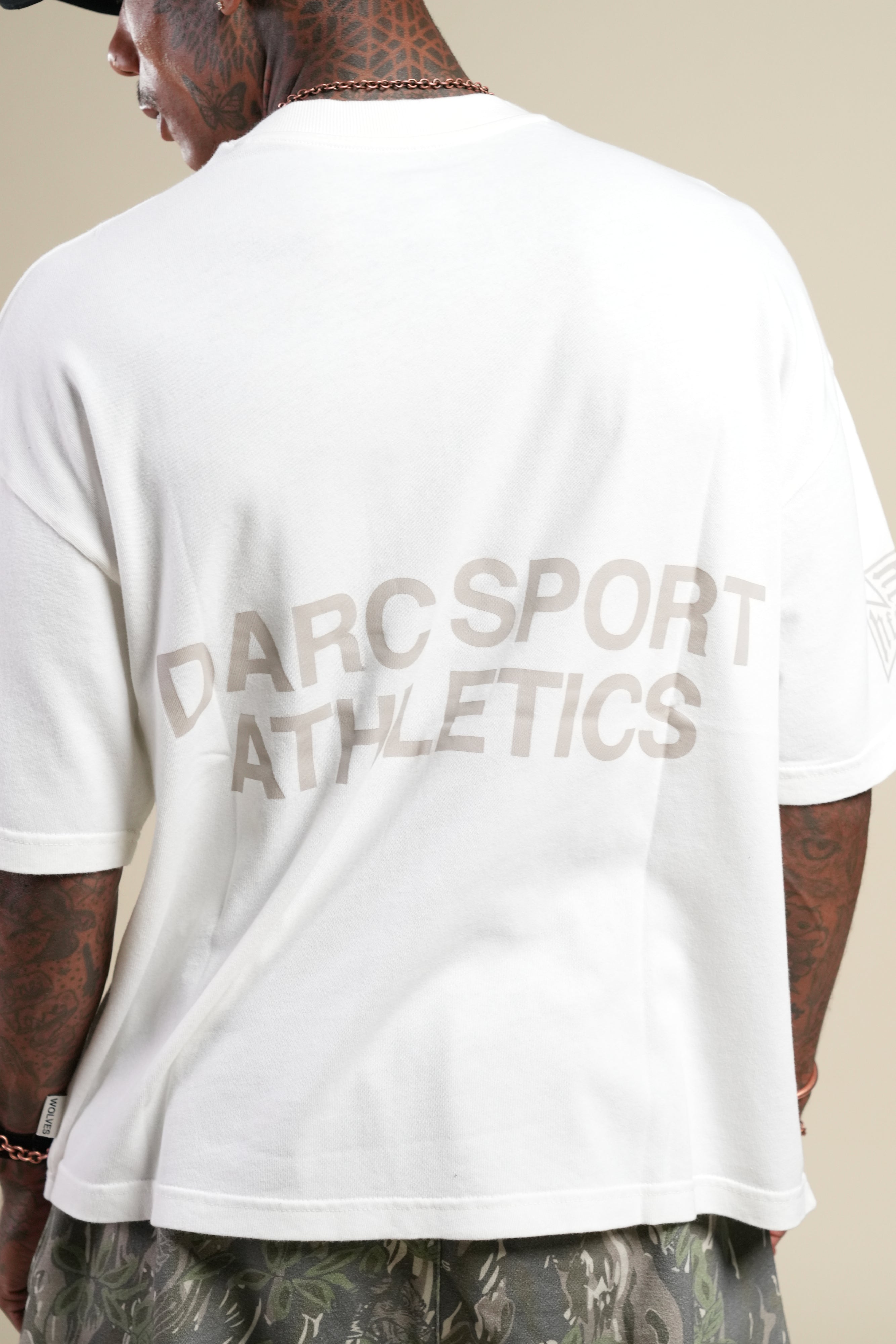 Darc Sport Athletics Premium Box Cut Tee in Cream