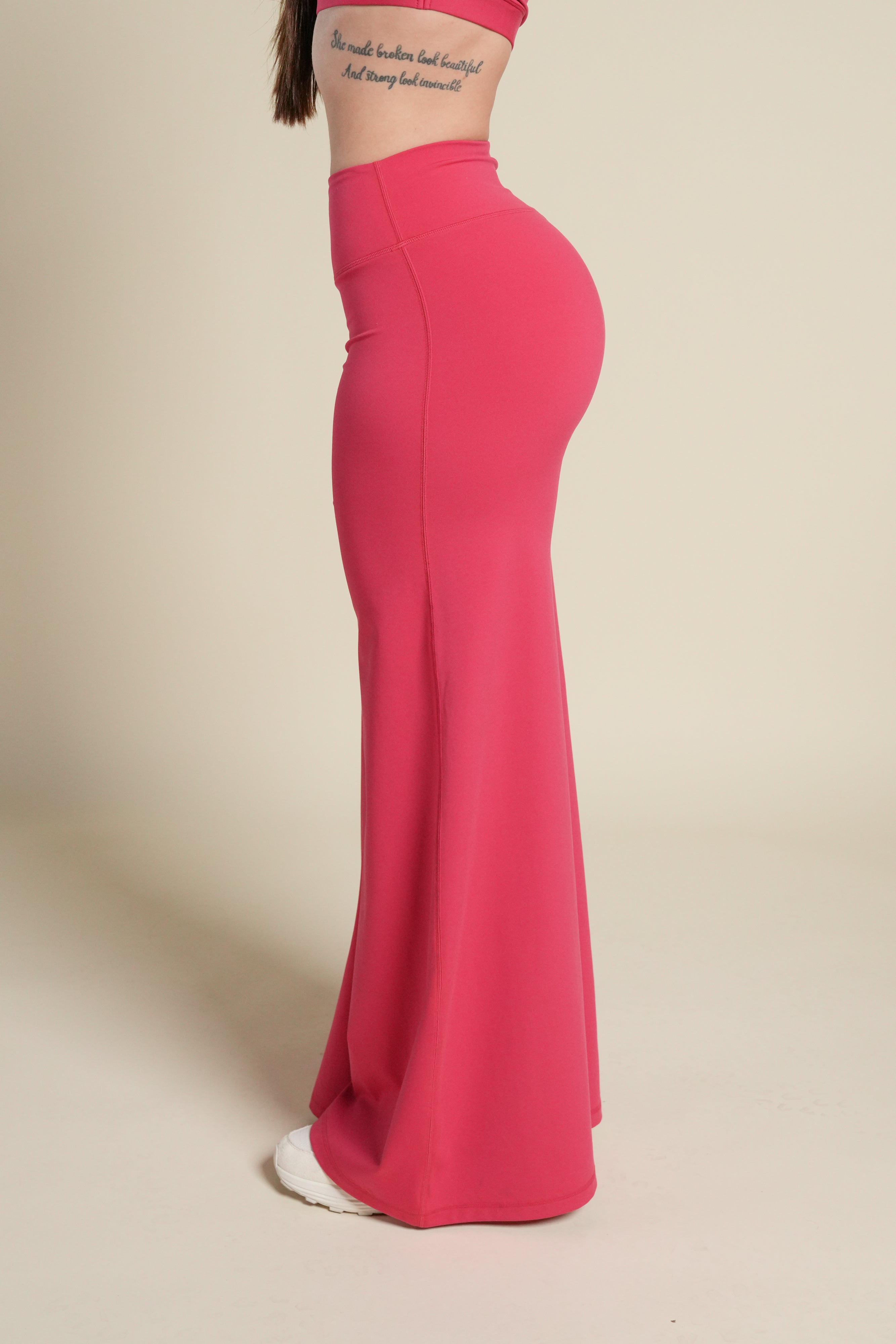 Wolf Wide Leg Energy Pant in Cherry