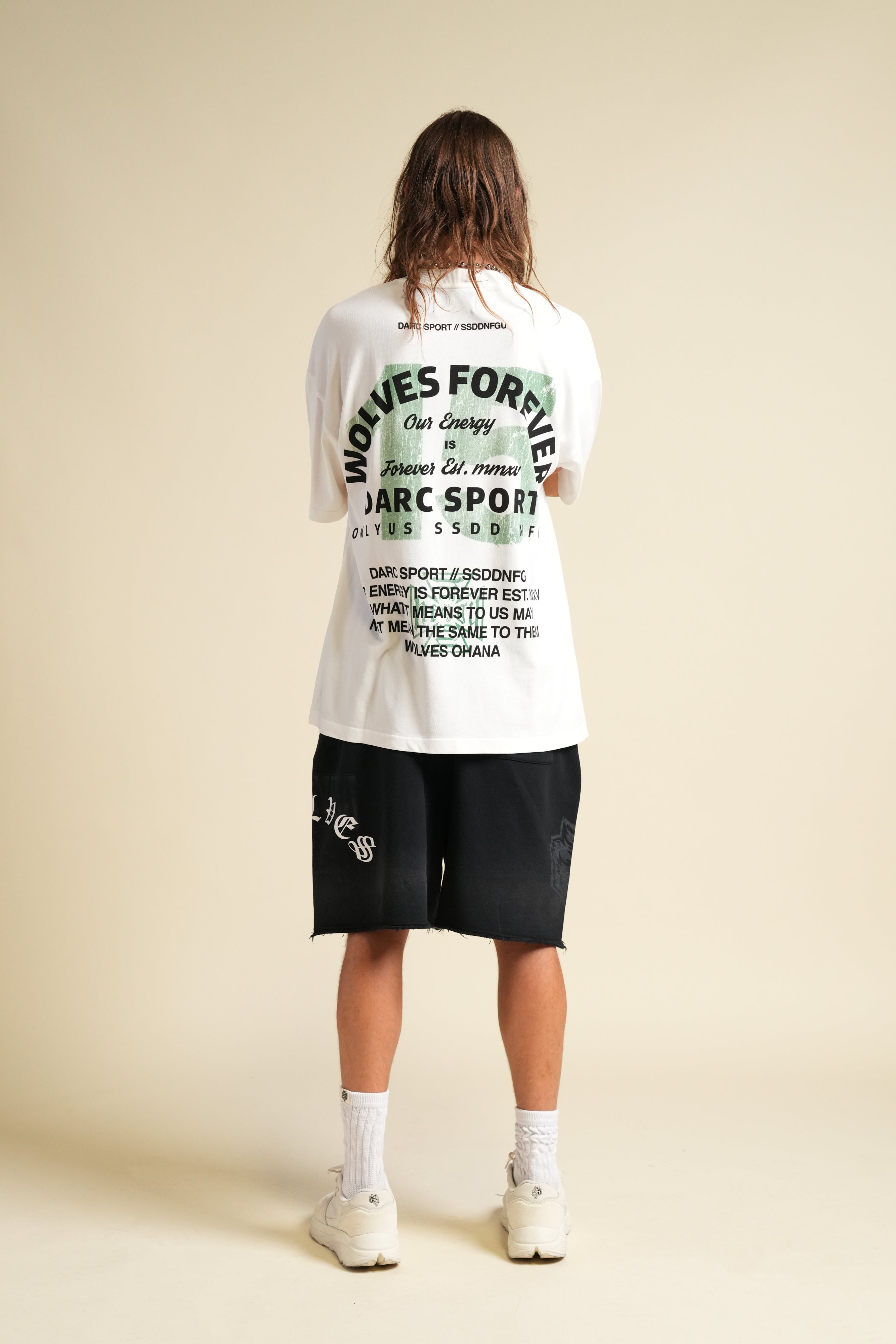 Ohana Energy "Premium" Oversized Tee in Cream