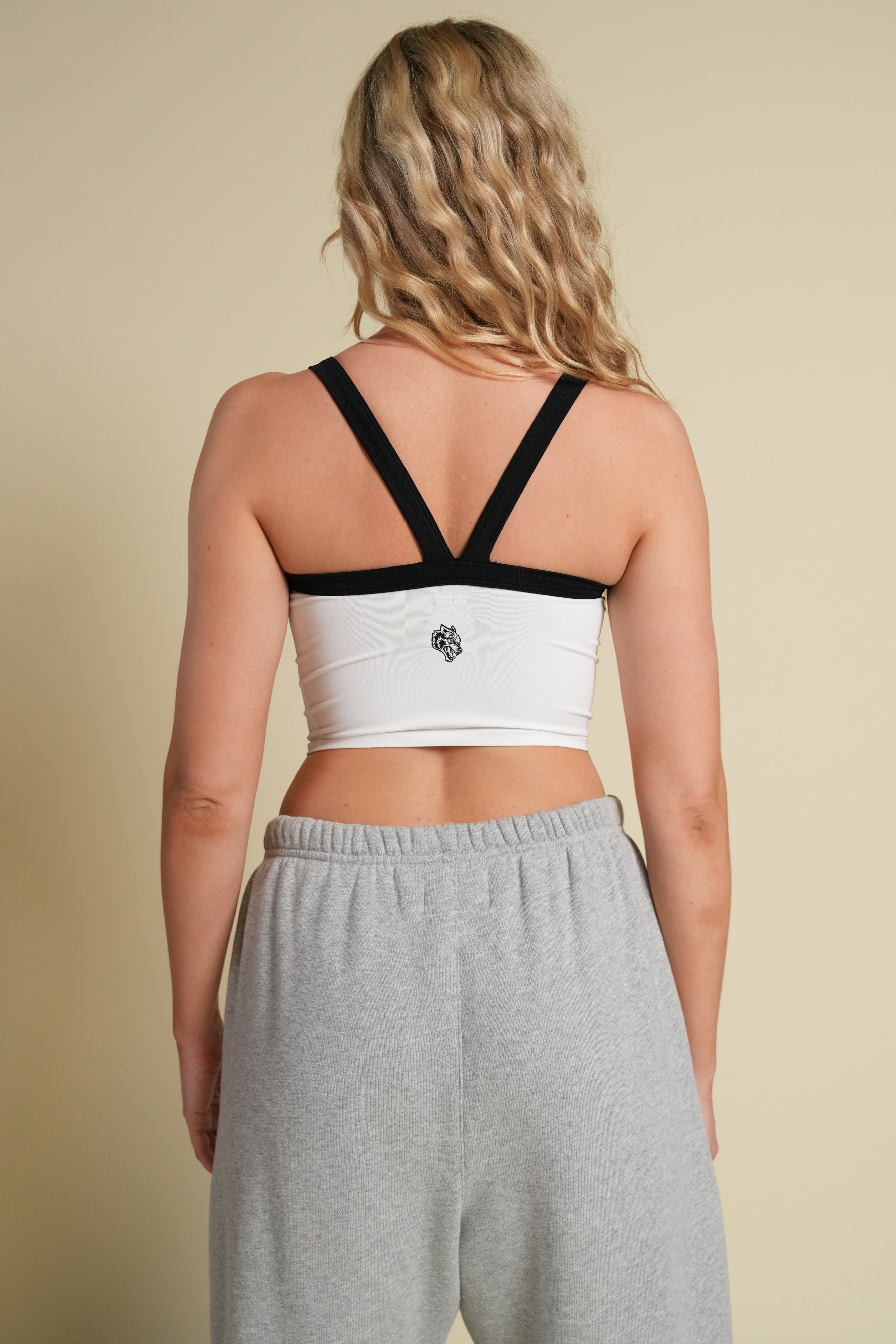 Wolf "Hannah" Soft Seamless Tank in White/Black