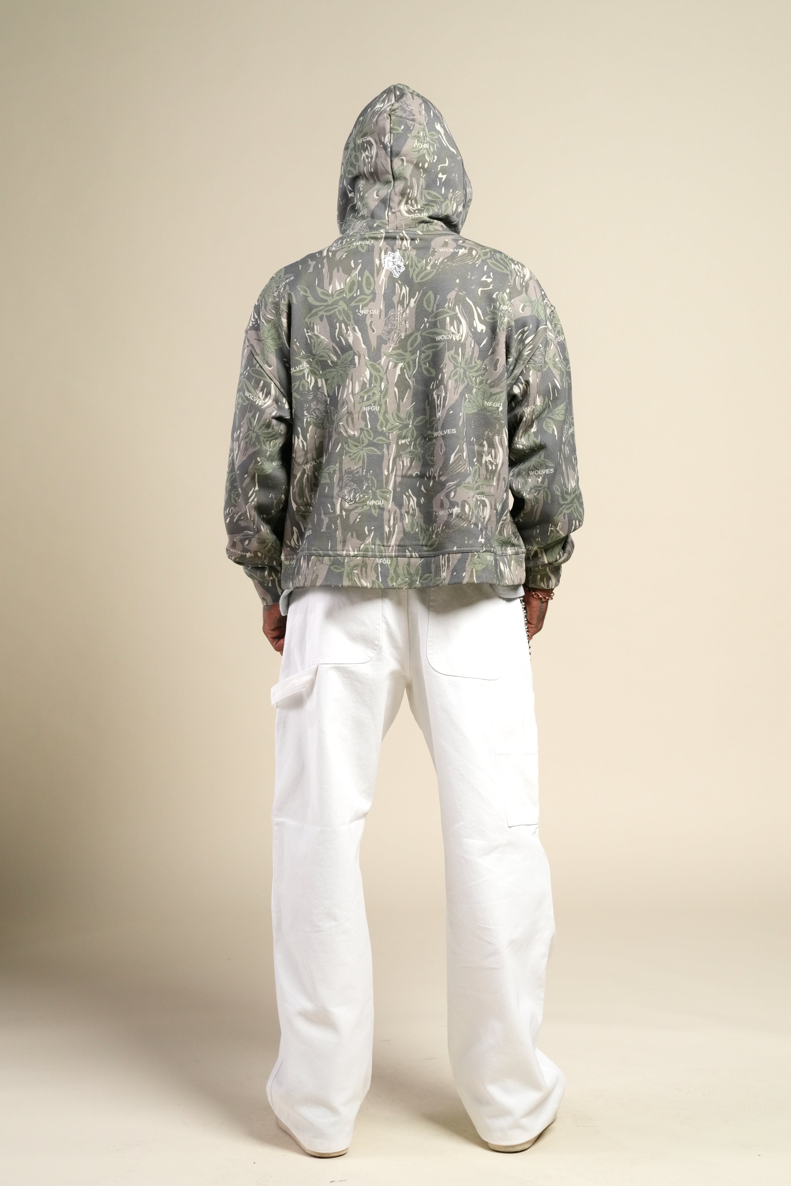 Only Loyalty Box Cut "Pierce" Hoodie in Norse Camo