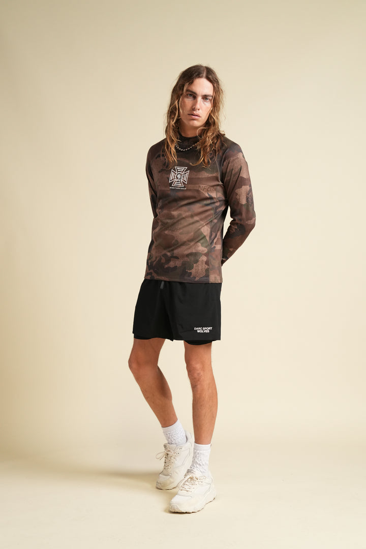 Core Chopper Rash Guard in Ohana Woodland Camo