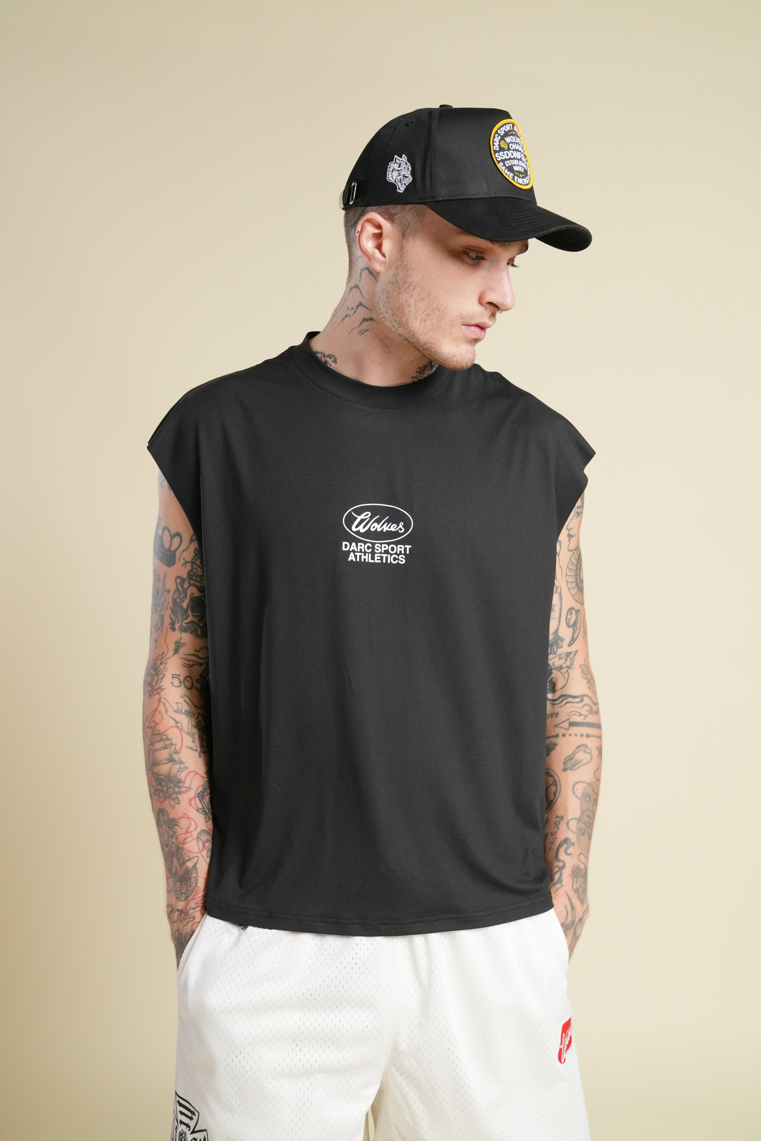 True to Our Core "Dry Wolf" Cropped Muscle Tee