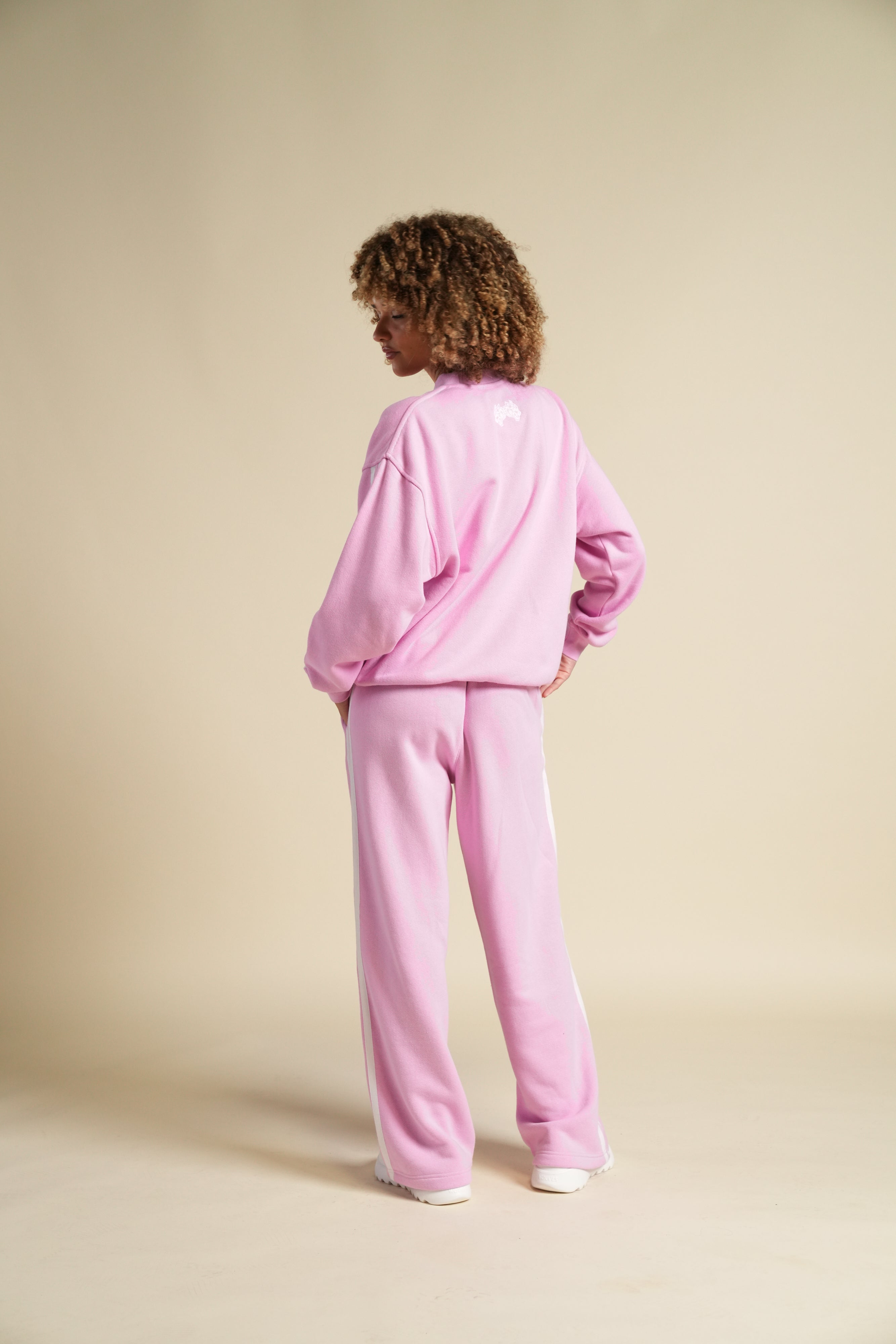 Cursive Wolves Premium Stripe London Crewneck