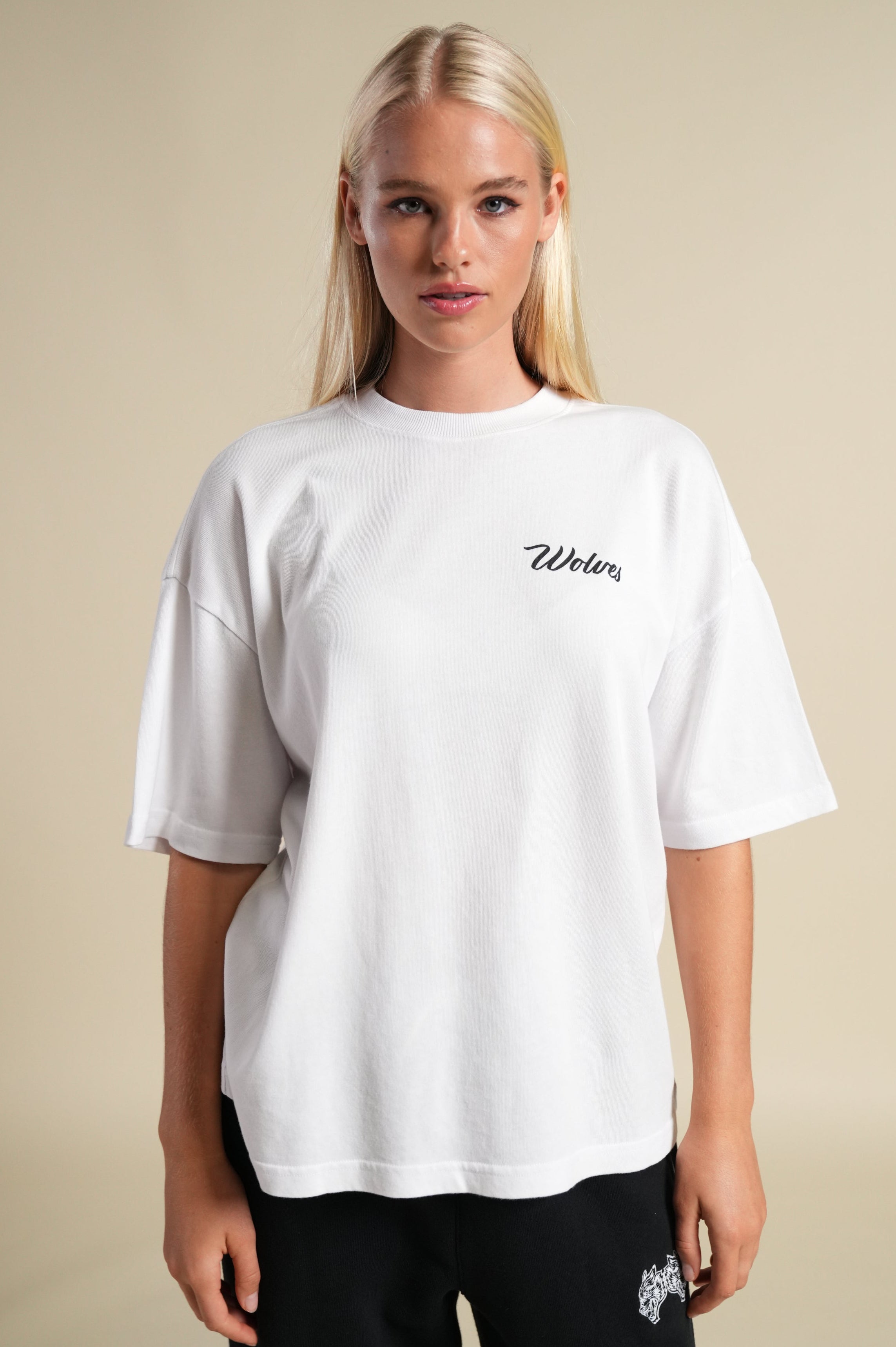 Cursive Wolves Premium Women's Box Cut Tee