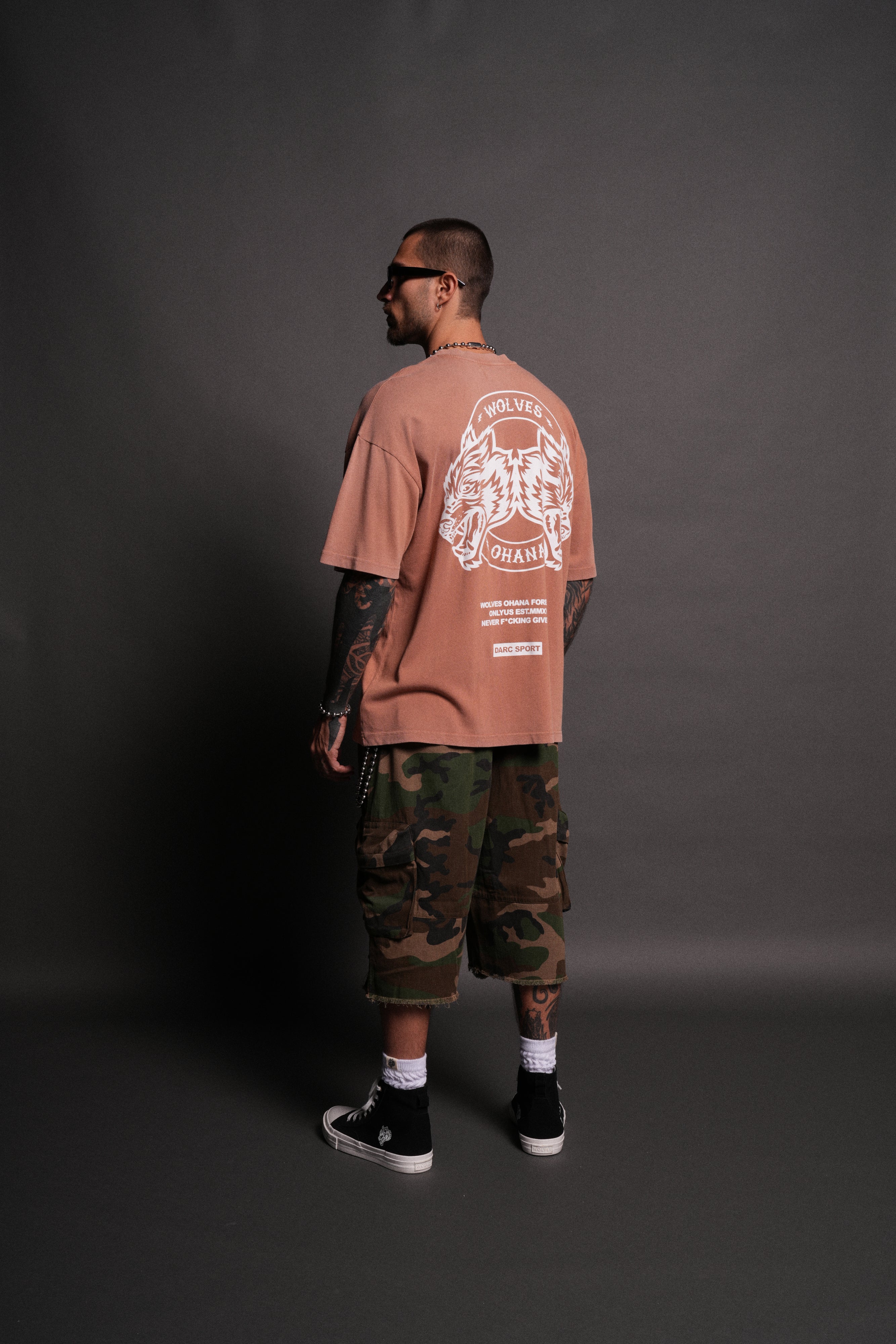Wolves Ohana Forever "Premium" Oversized Tee in Desert Rose