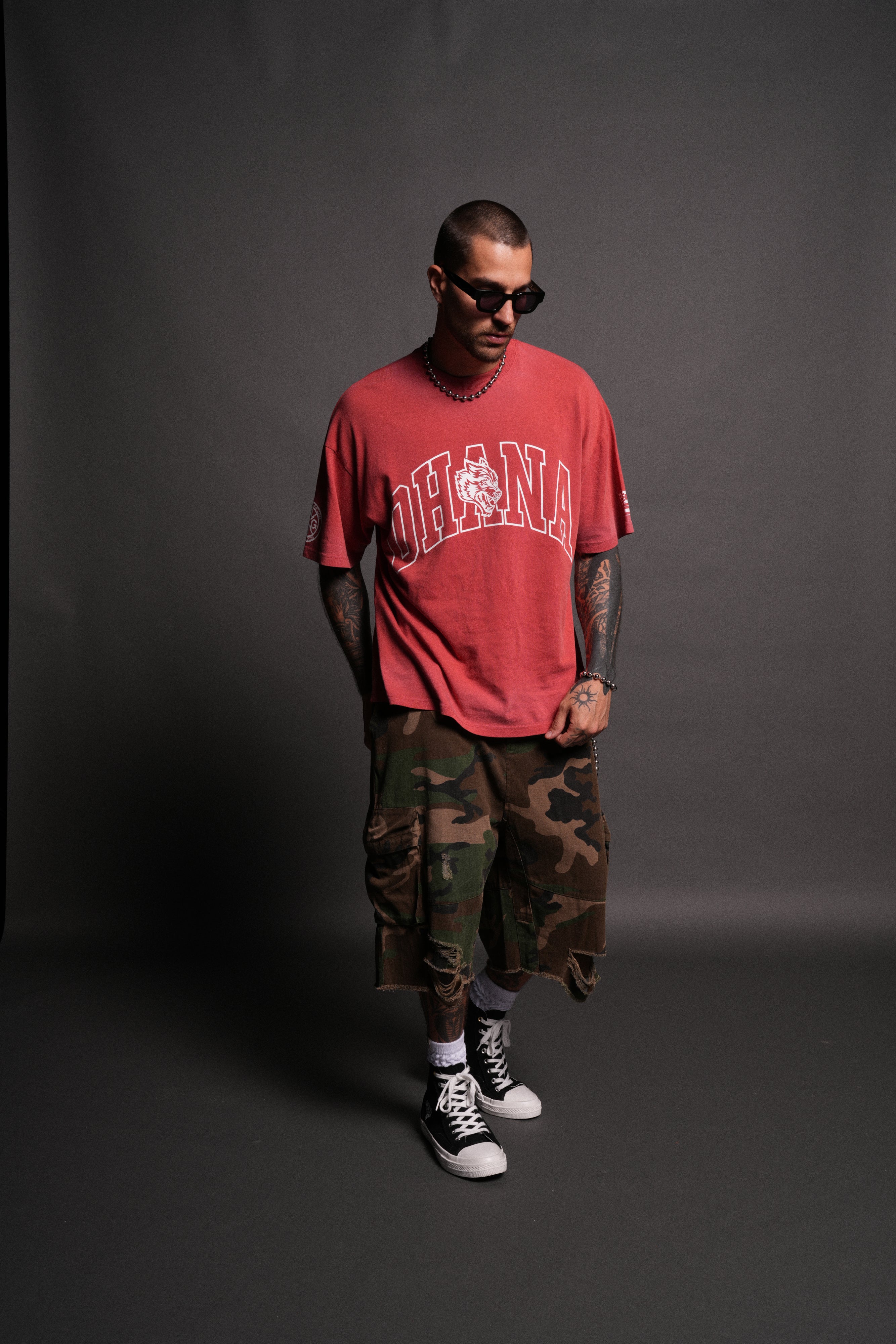Ohana Forever V3 "Premium" Oversized Tee in Roman Red Drift Wash