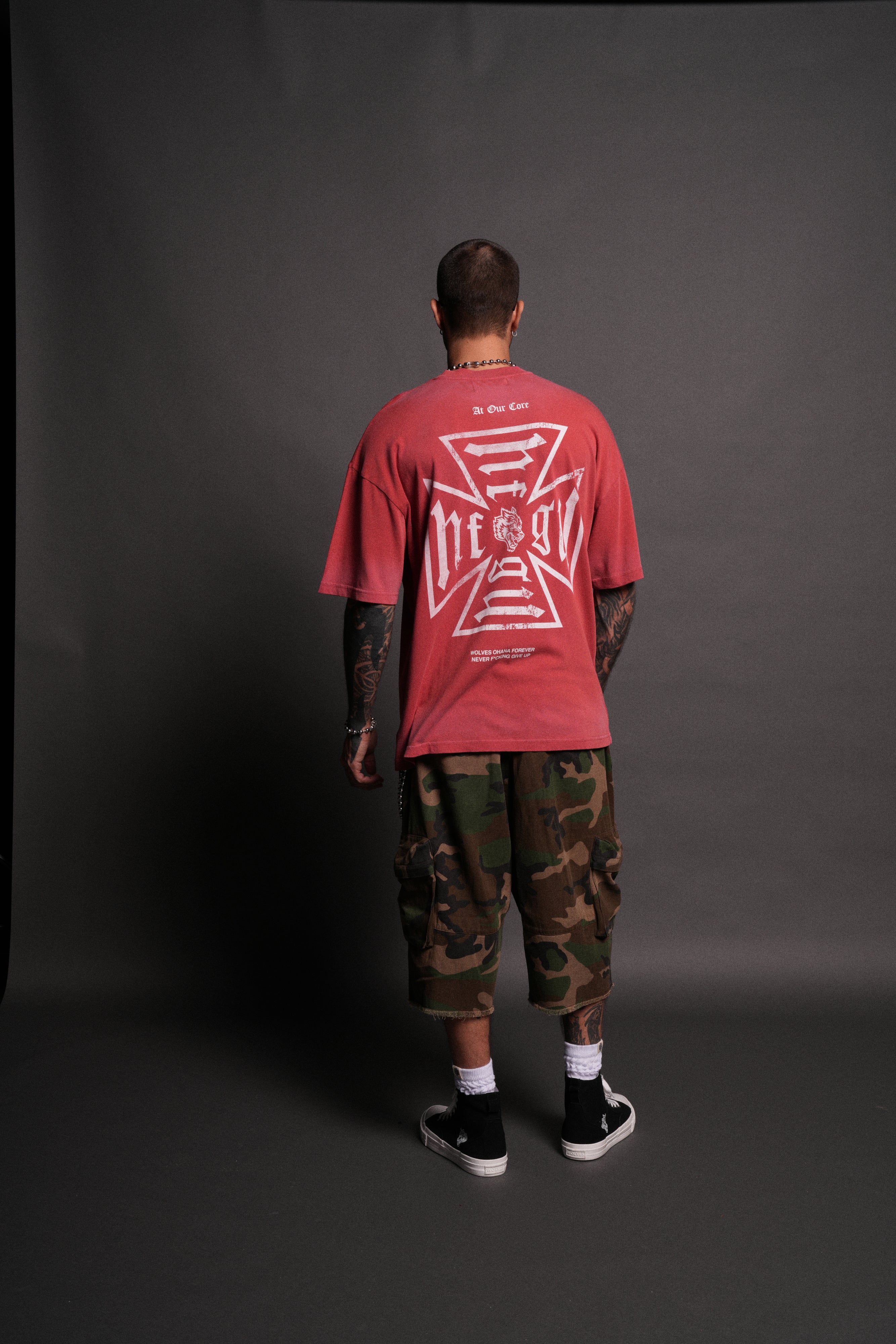 Loyal to the Core "Premium" Oversized Tee in Roman Red Drift Wash