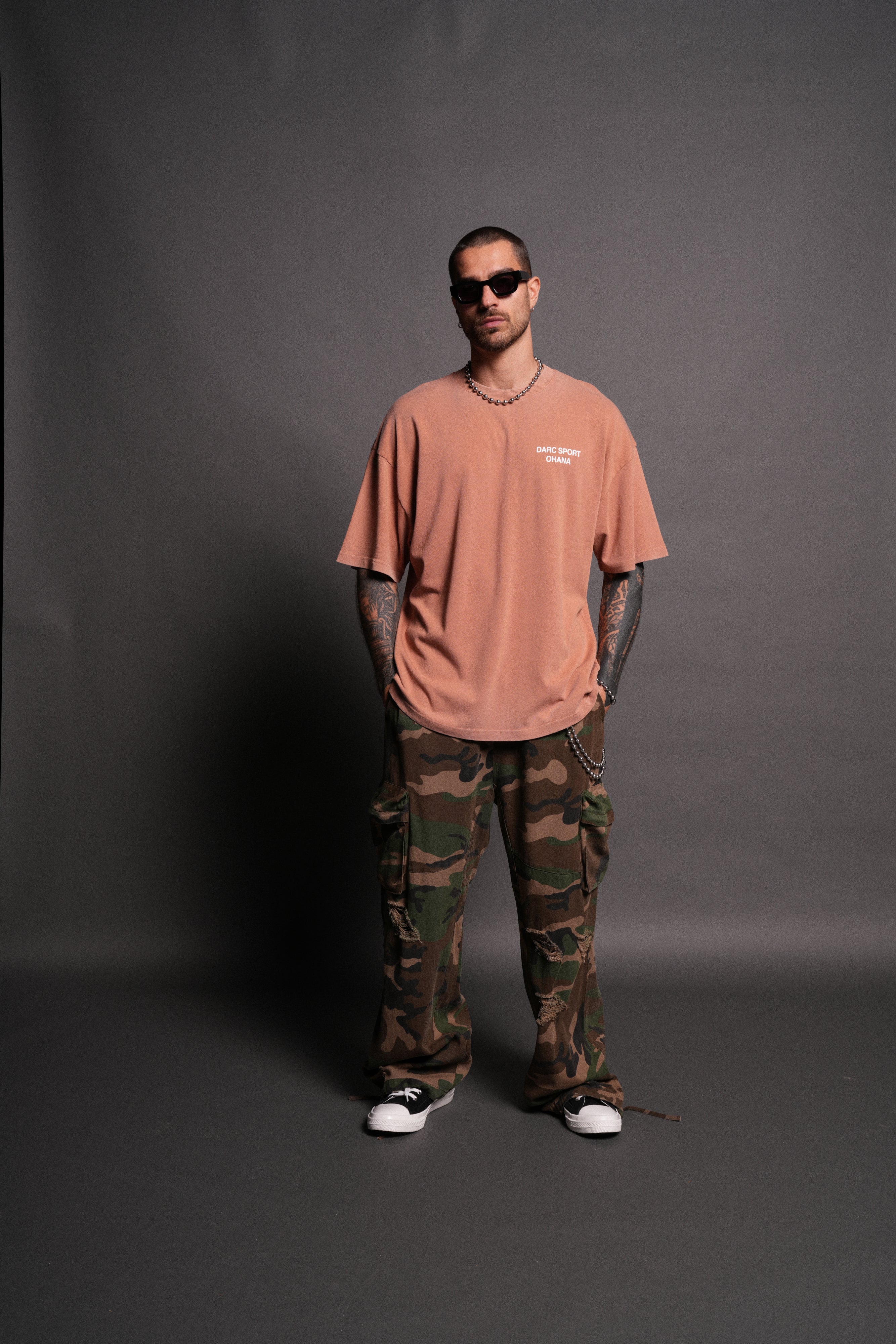 Darc Sport Ohana "Premium" Oversized Tee in Desert Rose
