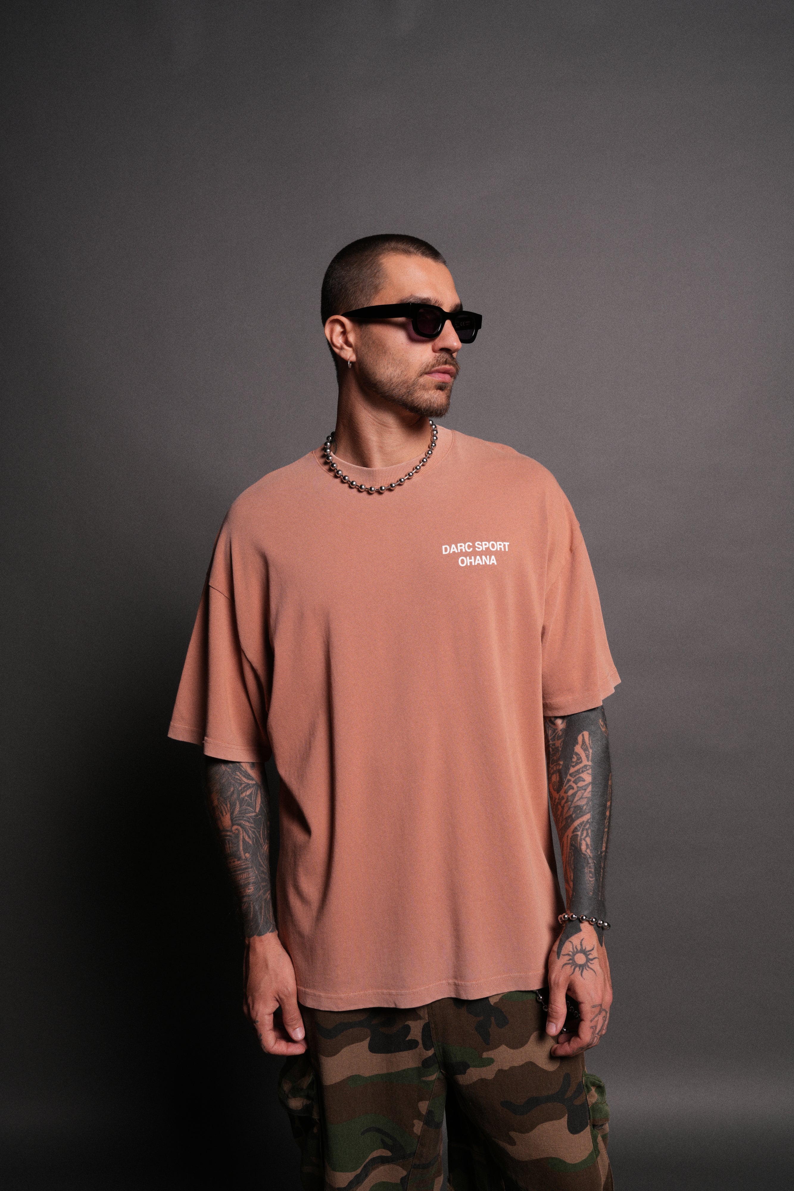 Darc Sport Ohana "Premium" Oversized Tee in Desert Rose