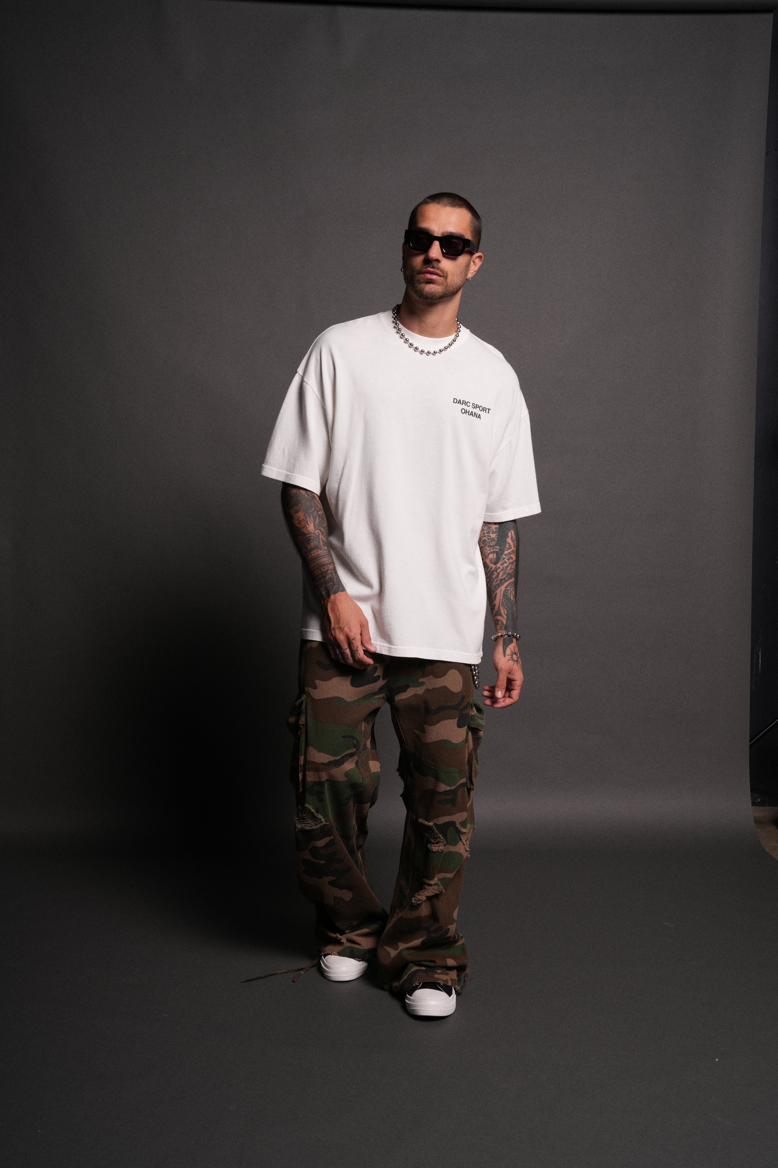Darc Sport Ohana "Premium" Oversized Tee in Cream