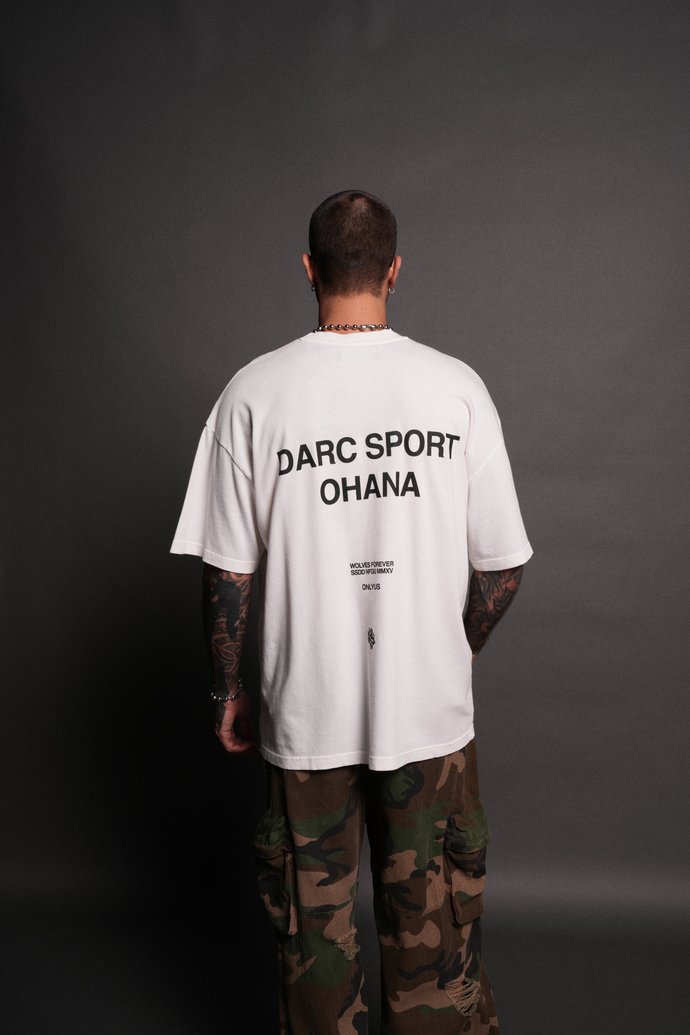 Darc Sport Ohana "Premium" Oversized Tee in Cream