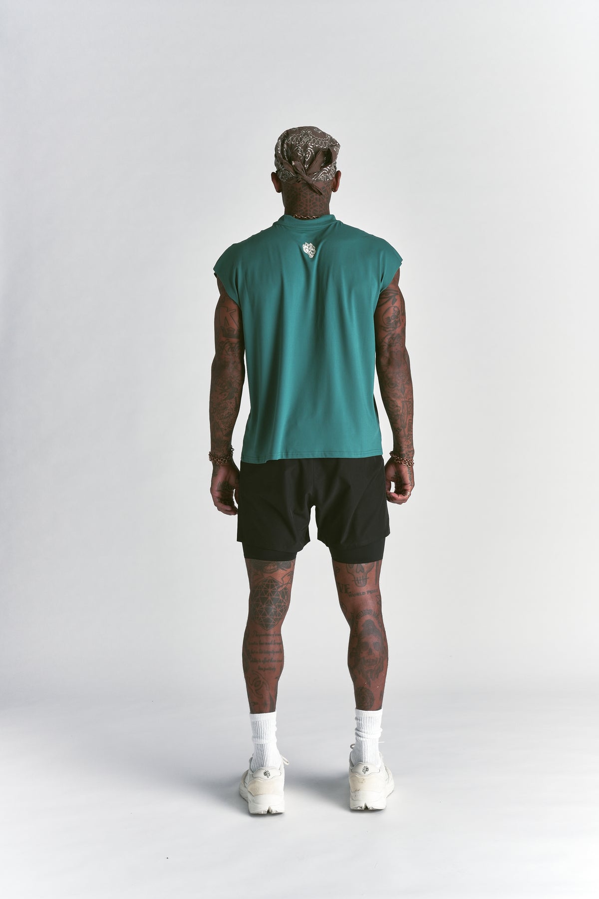 Loyalty Forever "Dry Wolf" Cropped Muscle Tee in Sierra Pine