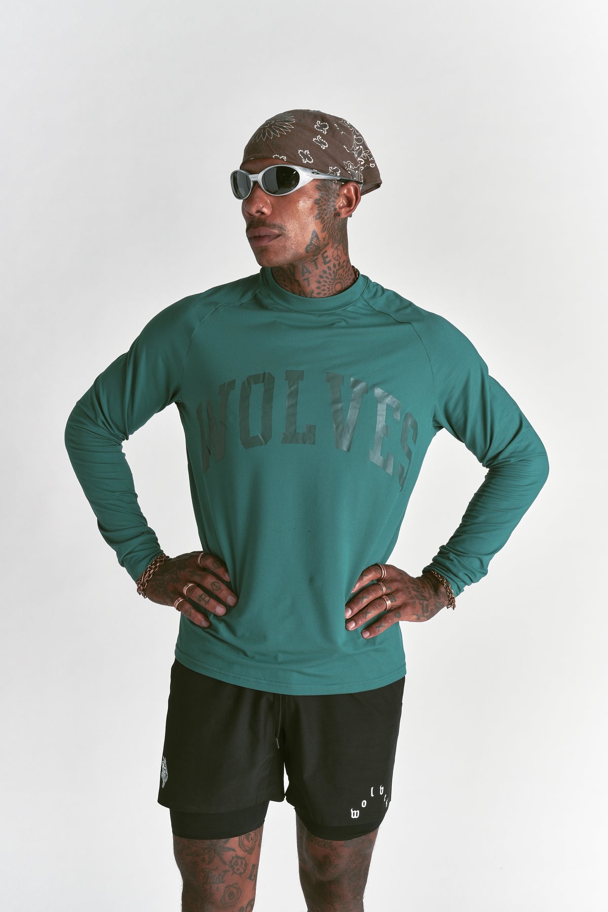Only Loyalty "Dry Wolf" Raglan LS Tee in Sierra Pine