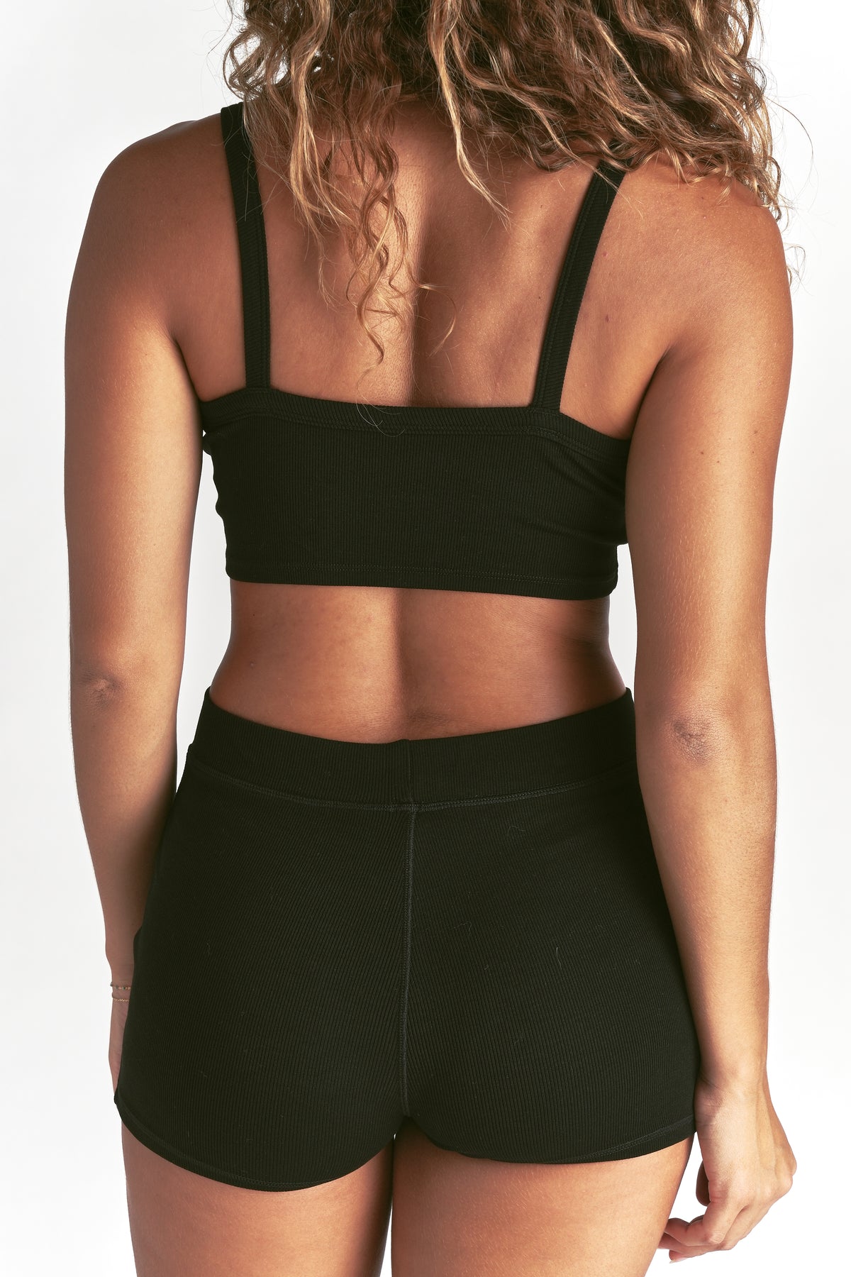 Zoe Rib Bralette in Black