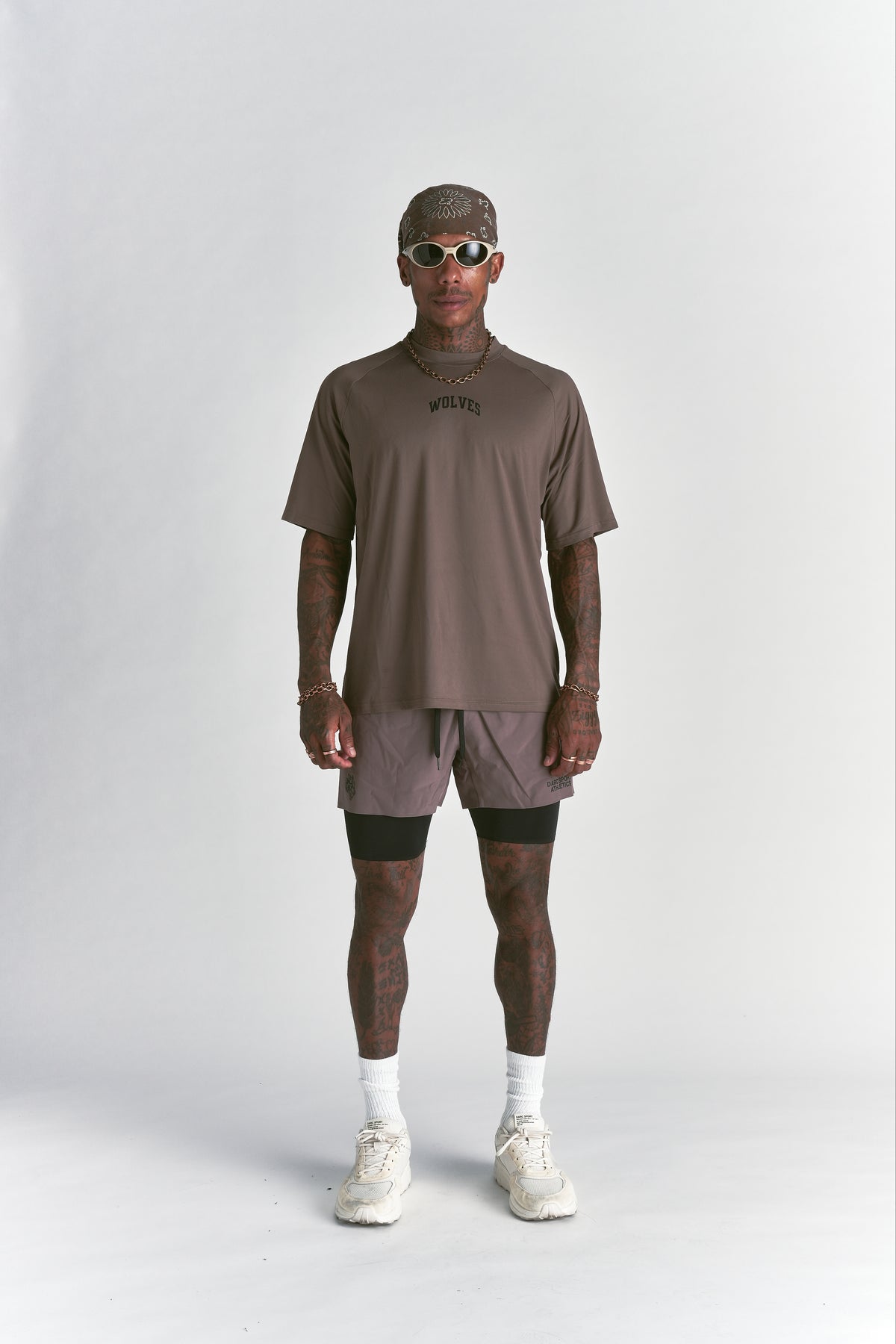 Darc Sport Athletics Compression Shorts in Mojave Brown